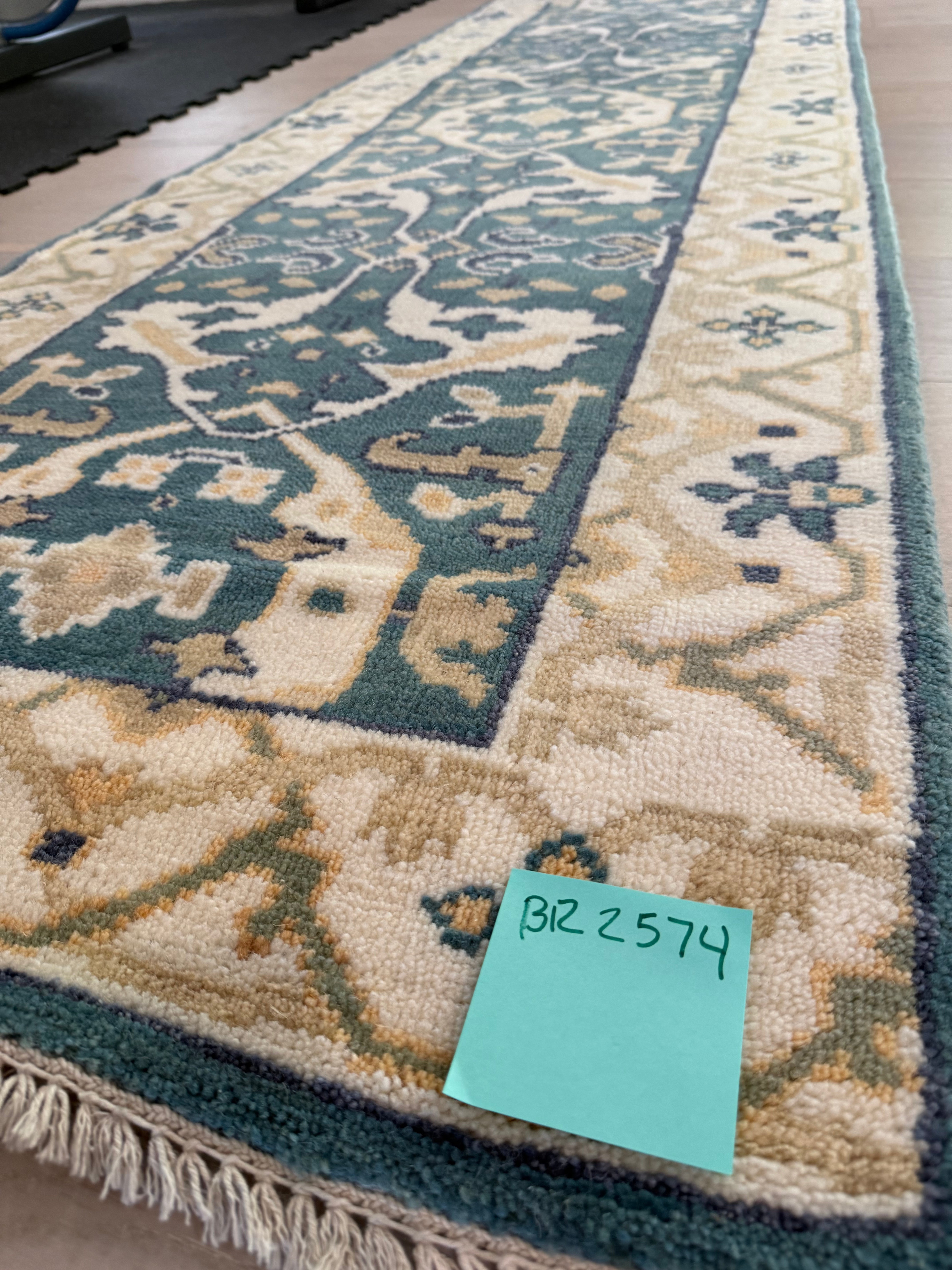 2.7’ x 8' Ft. Contemporary Turkish Oushak Bohemian Hand Knotted Wool Runner - BR2574
