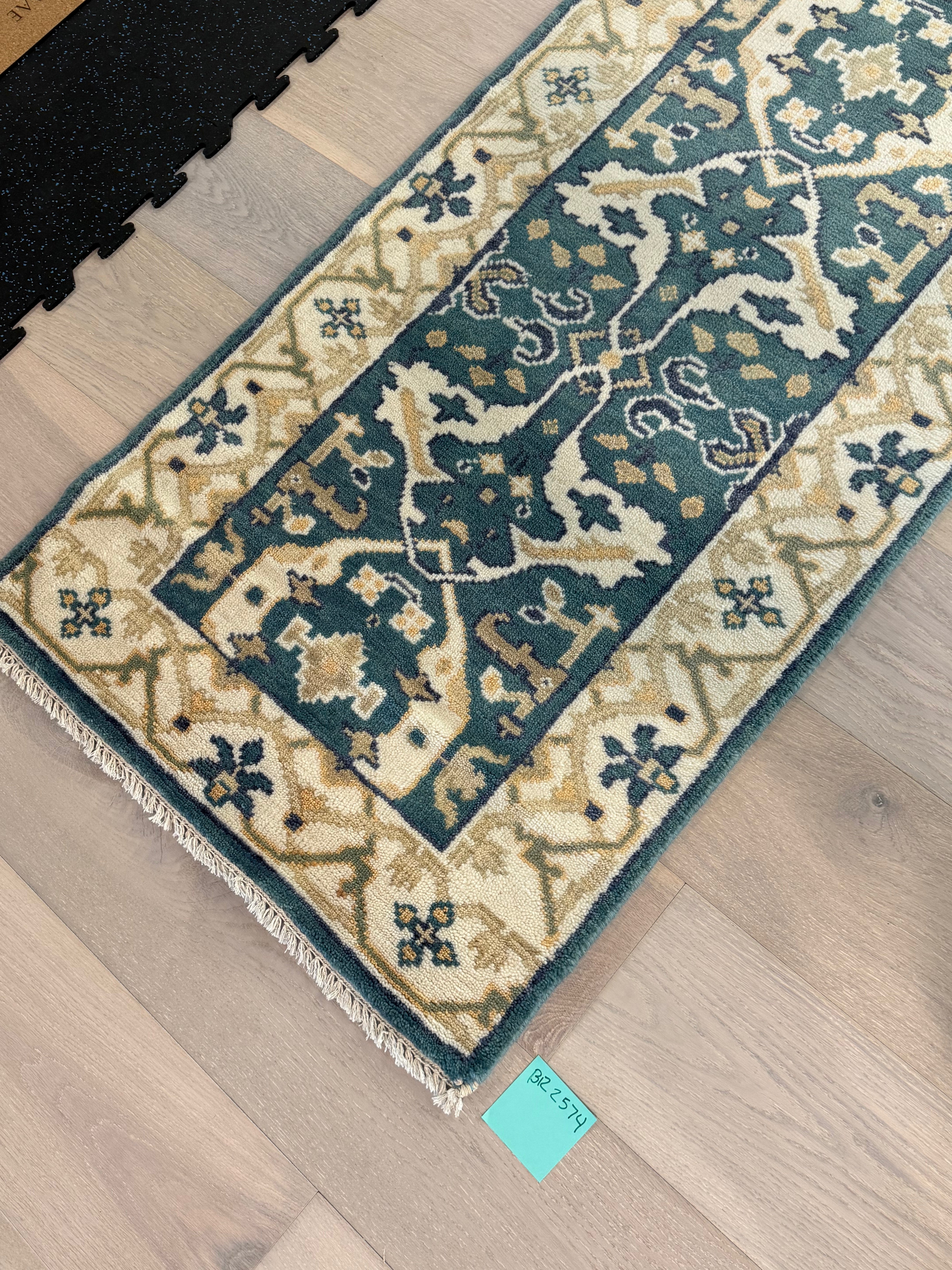 2.7’ x 8' Ft. Contemporary Turkish Oushak Bohemian Hand Knotted Wool Runner - BR2574