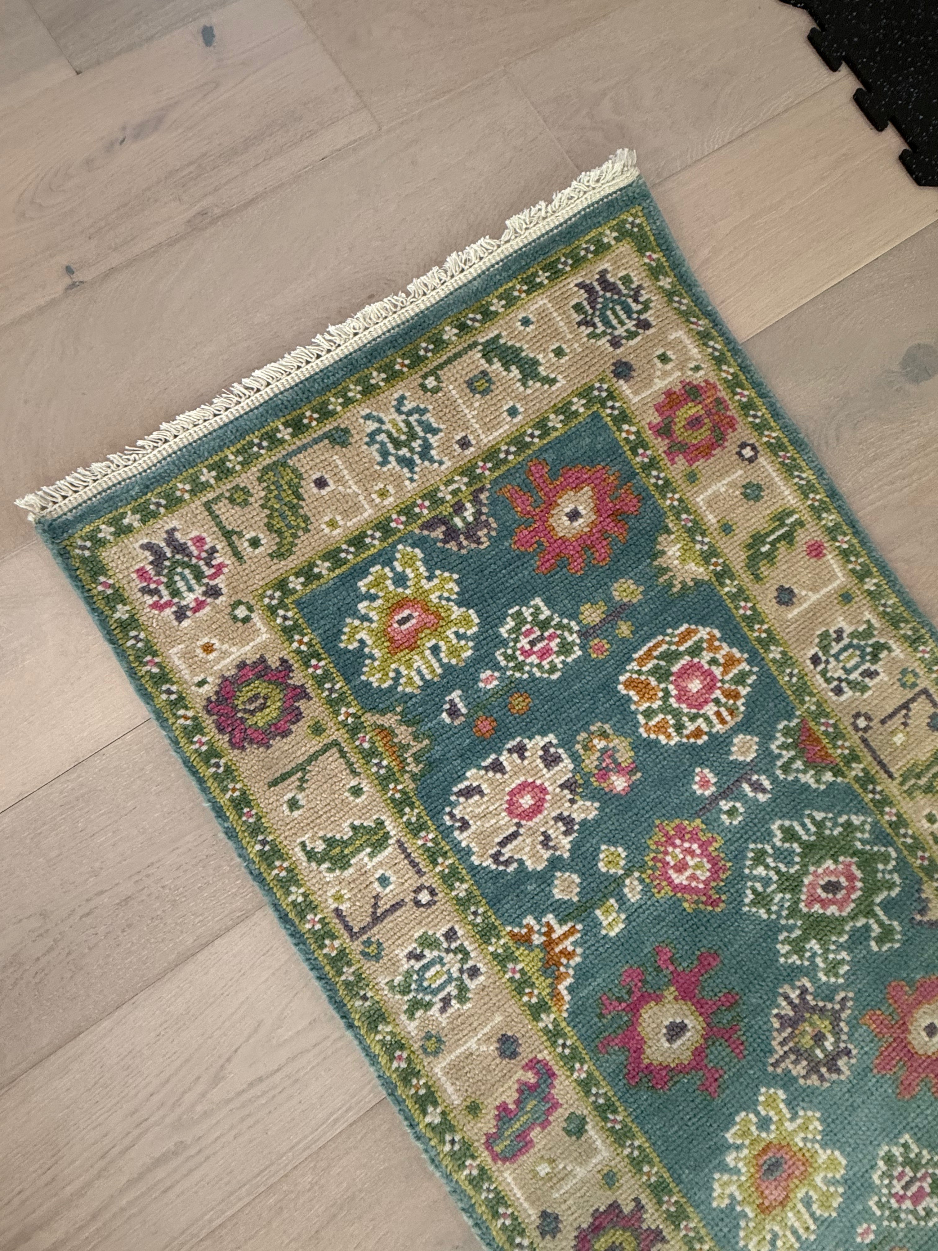 2.7’ x 8' Ft. Contemporary Turkish Oushak Bohemian Hand Knotted Wool Runner – BR2577