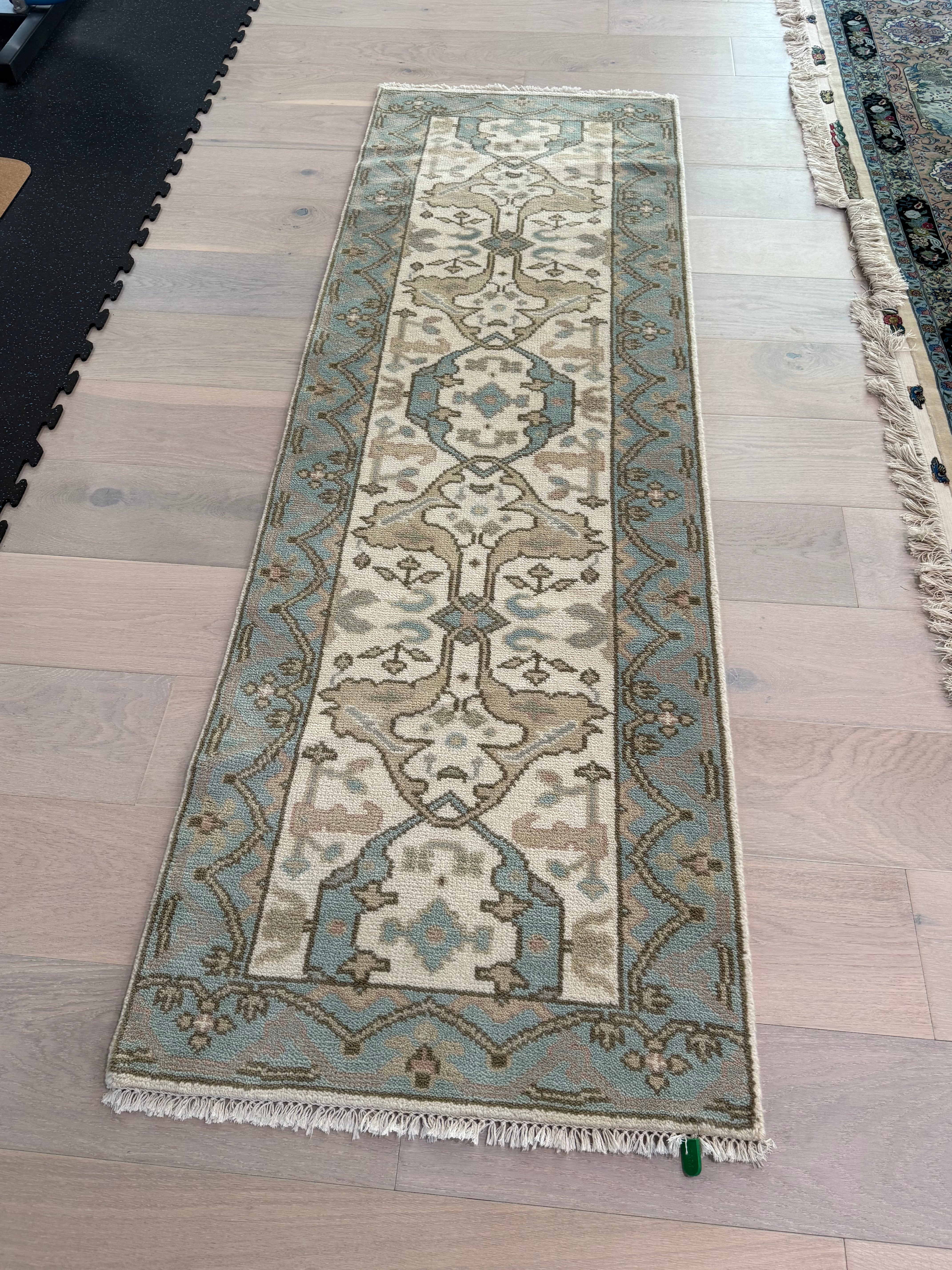 2.7’ x 8' Ft. Contemporary Turkish Oushak Bohemian Hand Knotted Wool Runner – BR2576