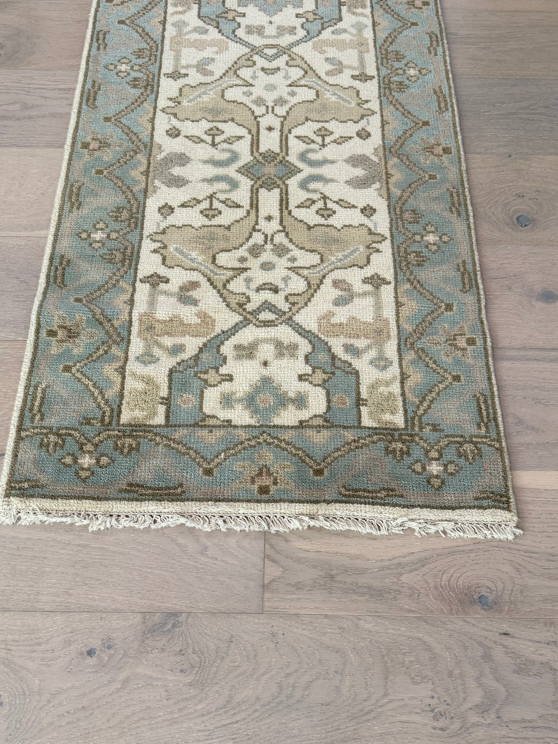 2.7’ x 8' Ft. Contemporary Turkish Oushak Bohemian Hand Knotted Wool Runner – BR2576