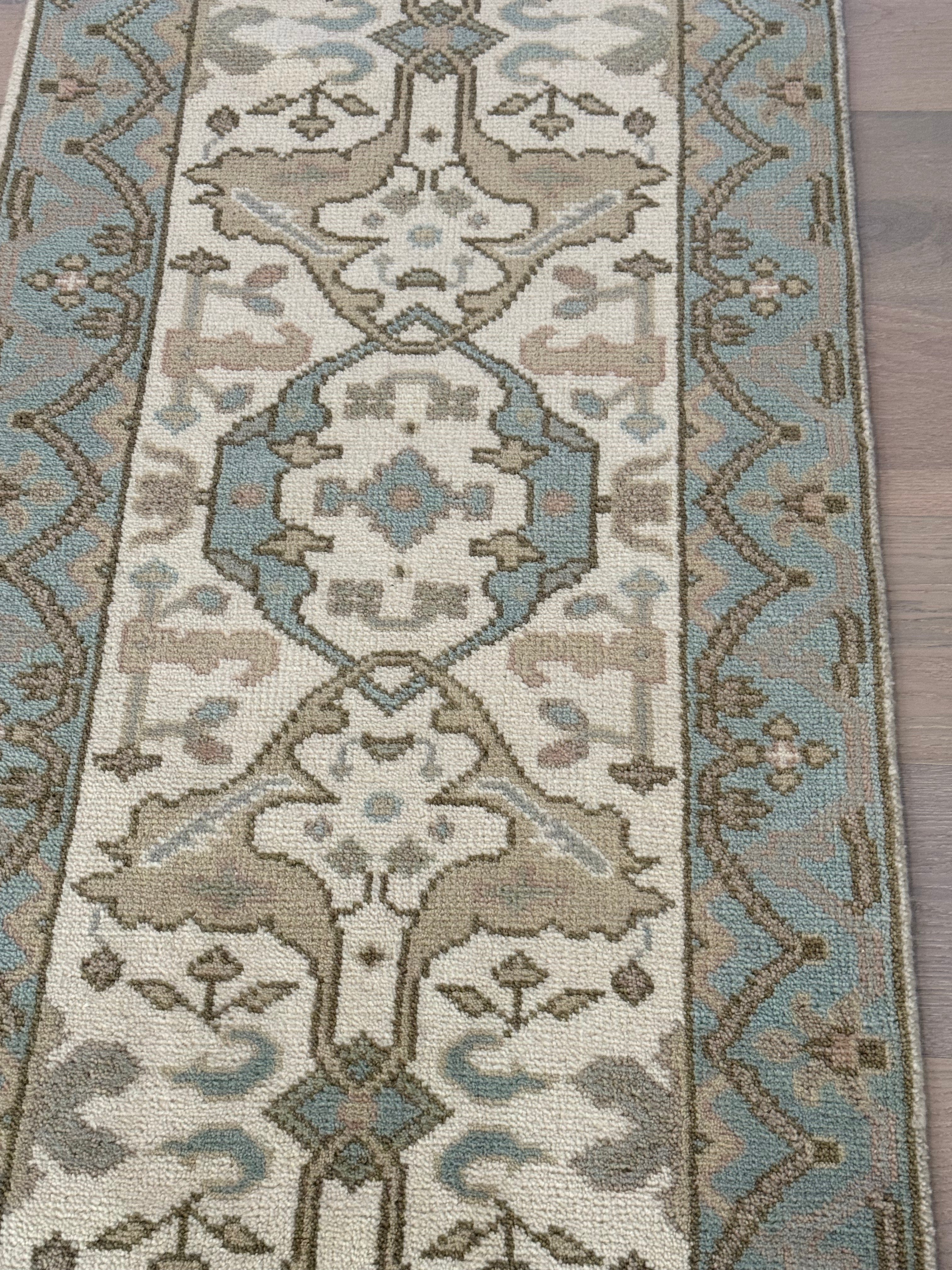 2.7’ x 8' Ft. Contemporary Turkish Oushak Bohemian Hand Knotted Wool Runner – BR2576