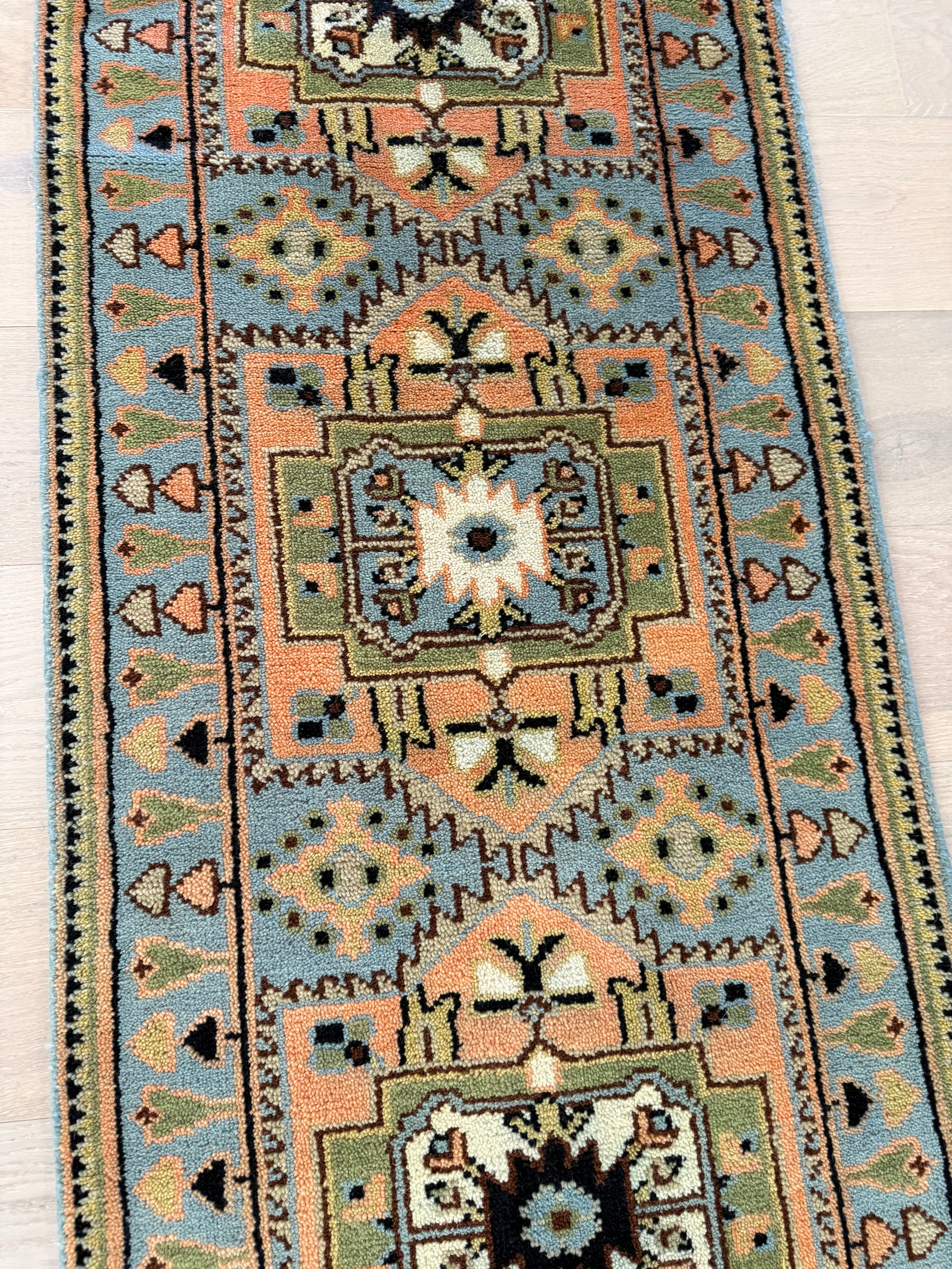 2.5’ x 8' Ft. Contemporary Turkish Oushak Bohemian Hand Knotted Wool Runner – BR2578