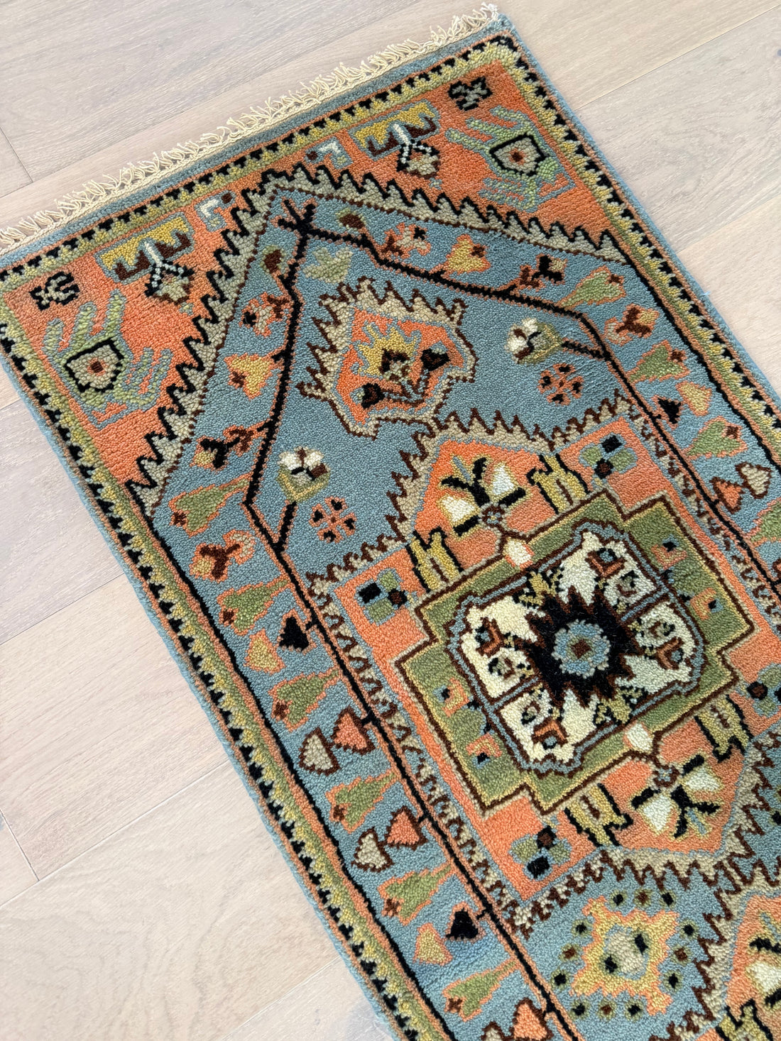 2.5’ x 8' Ft. Contemporary Turkish Oushak Bohemian Hand Knotted Wool Runner – BR2578