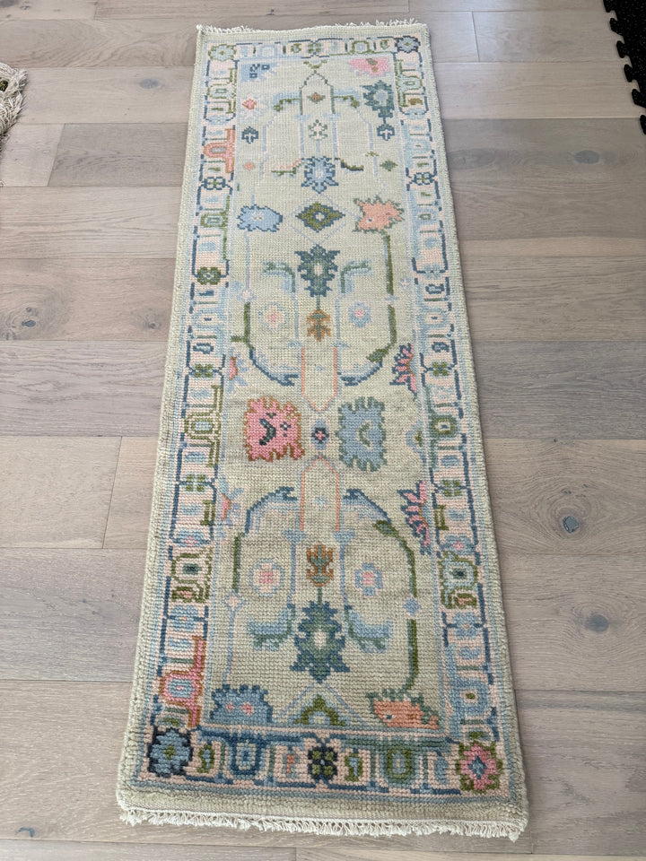 2’ x 6' Ft. Contemporary Turkish Oushak Bohemian Hand Knotted Wool Runner - BR2573
