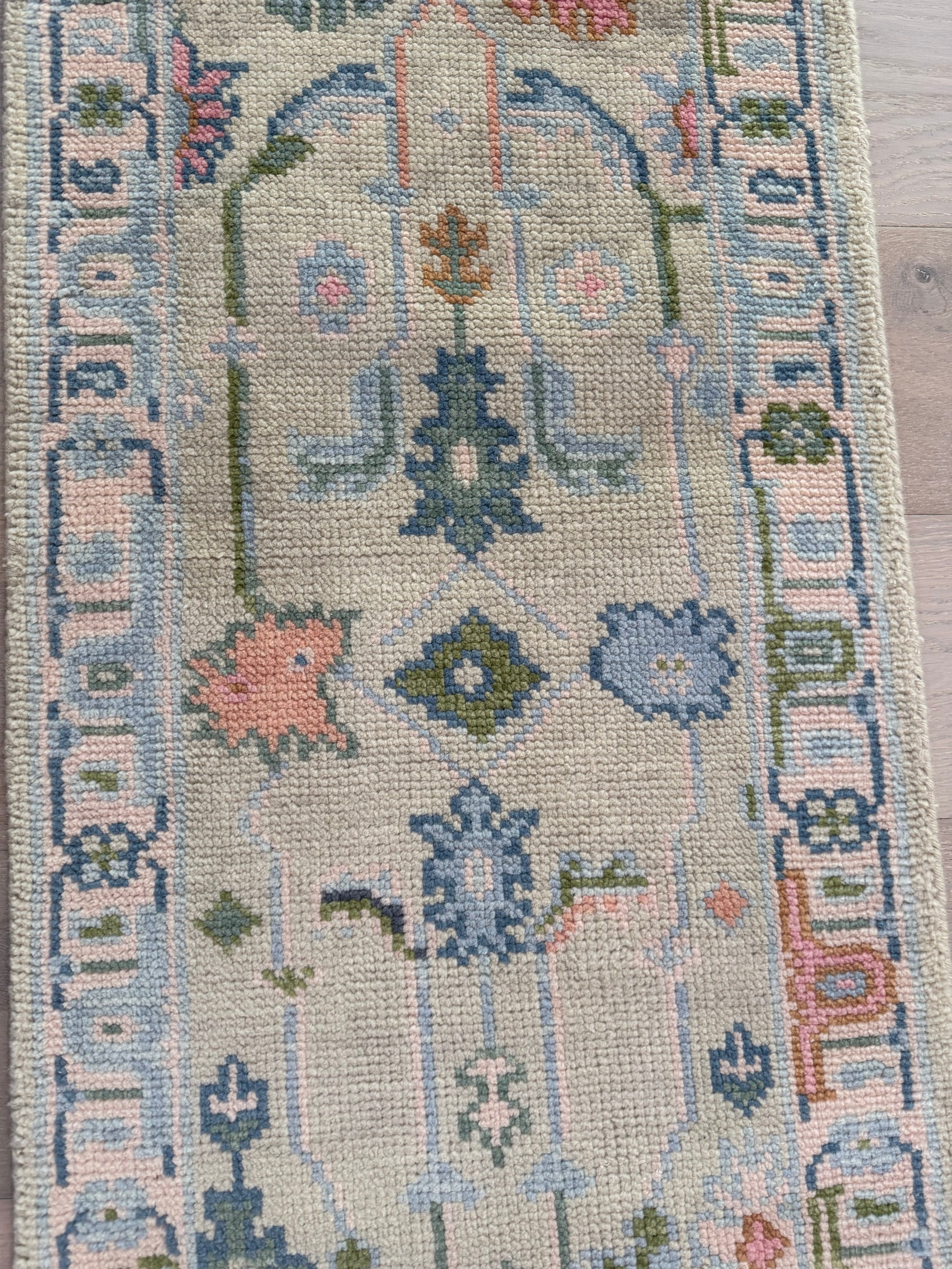 2’ x 6' Ft. Contemporary Turkish Oushak Bohemian Hand Knotted Wool Runner - BR2573