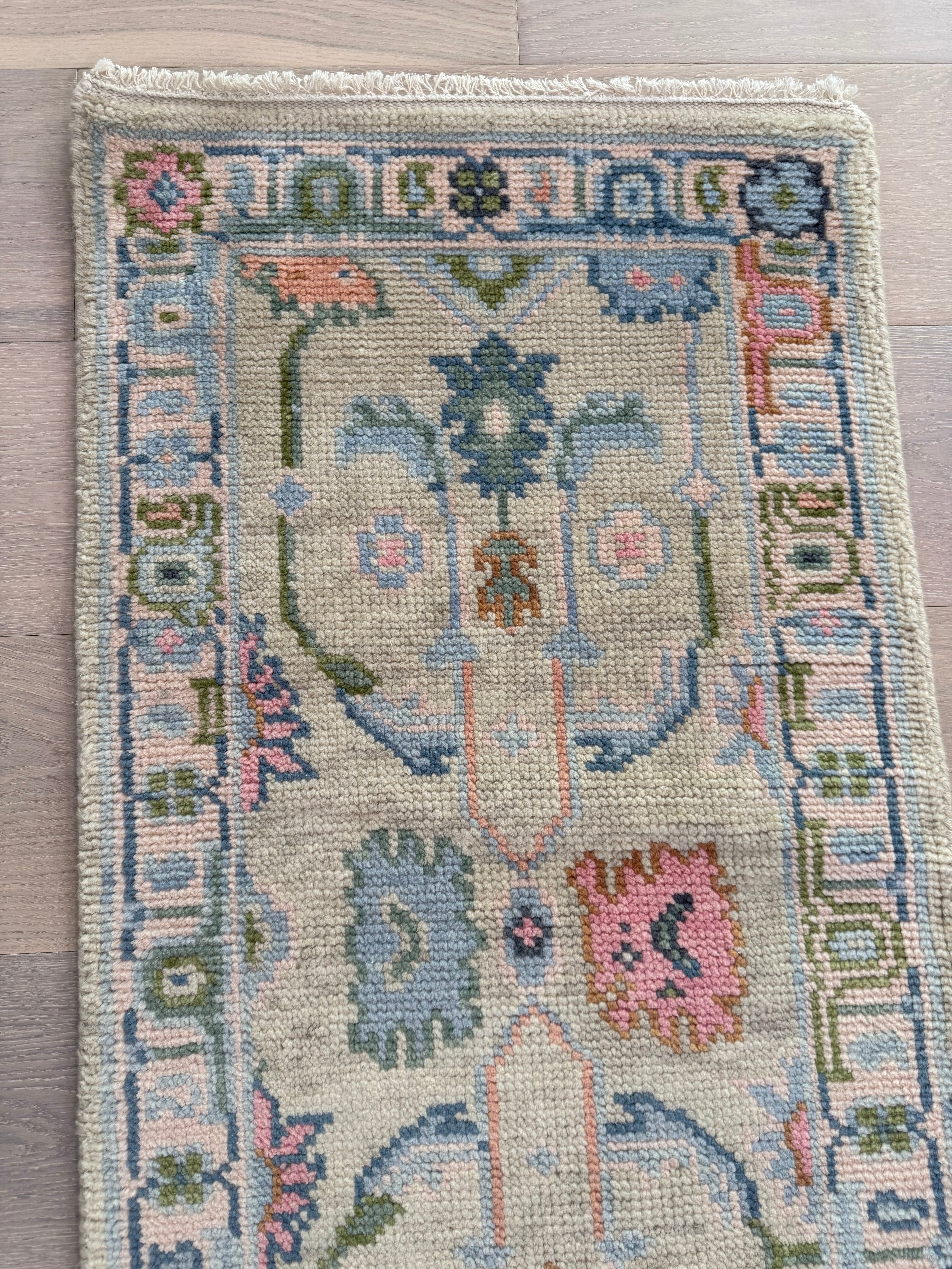 2’ x 6' Ft. Contemporary Turkish Oushak Bohemian Hand Knotted Wool Runner - BR2573