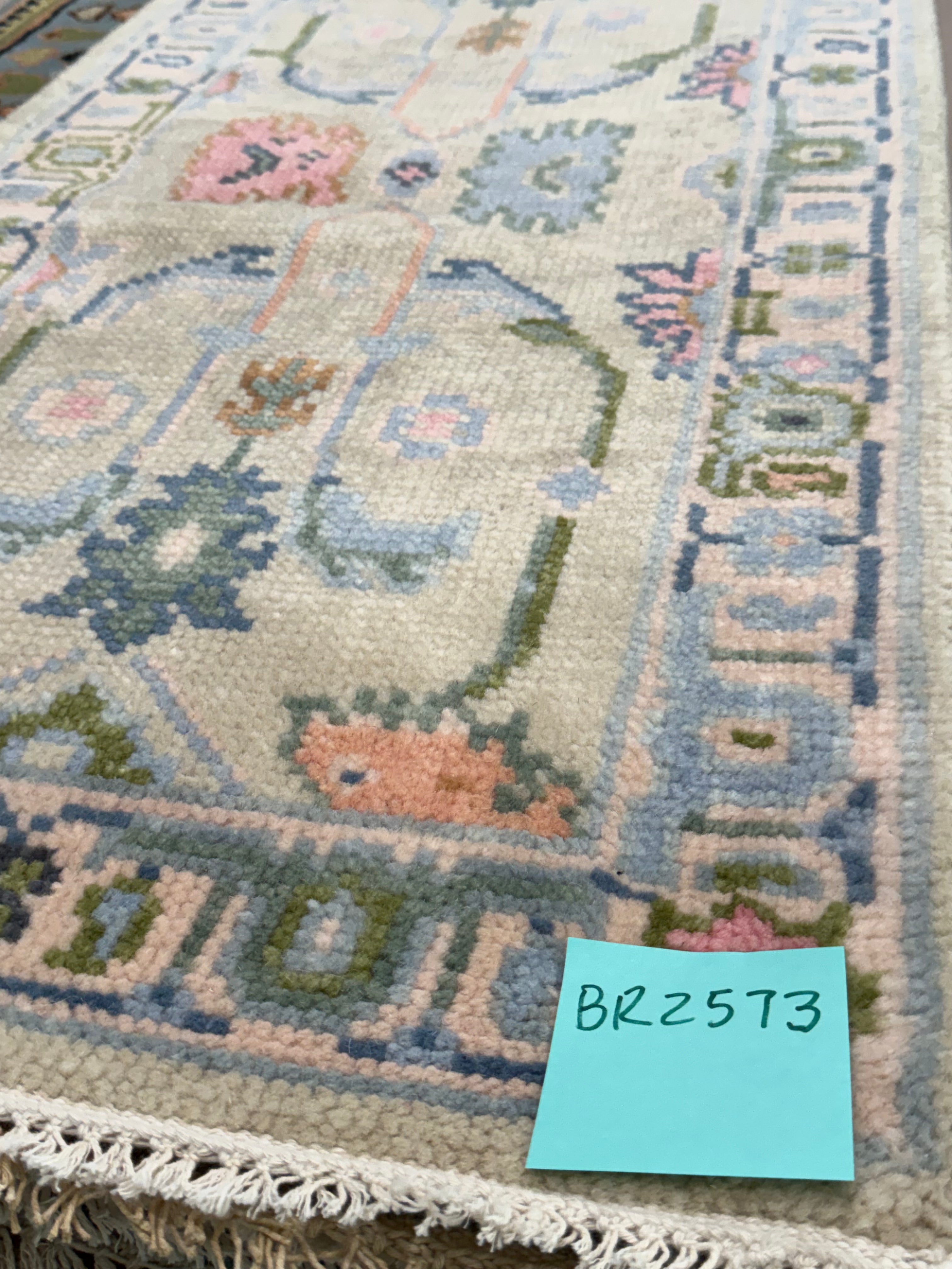 2’ x 6' Ft. Contemporary Turkish Oushak Bohemian Hand Knotted Wool Runner - BR2573