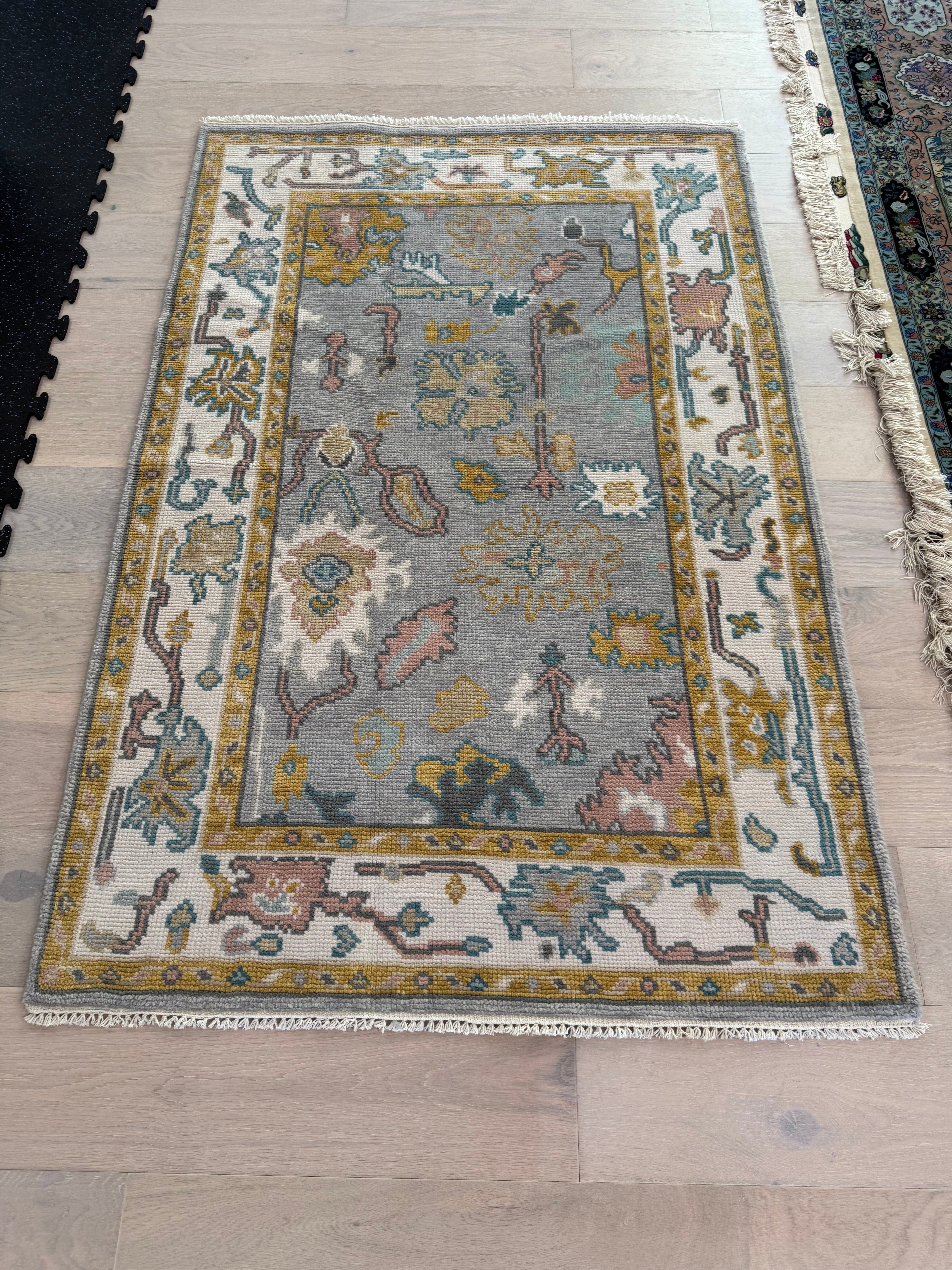 4' x 6' Ft. Contemporary Turkish Oushak Bohemian Hand Knotted Wool Runner - BR2571