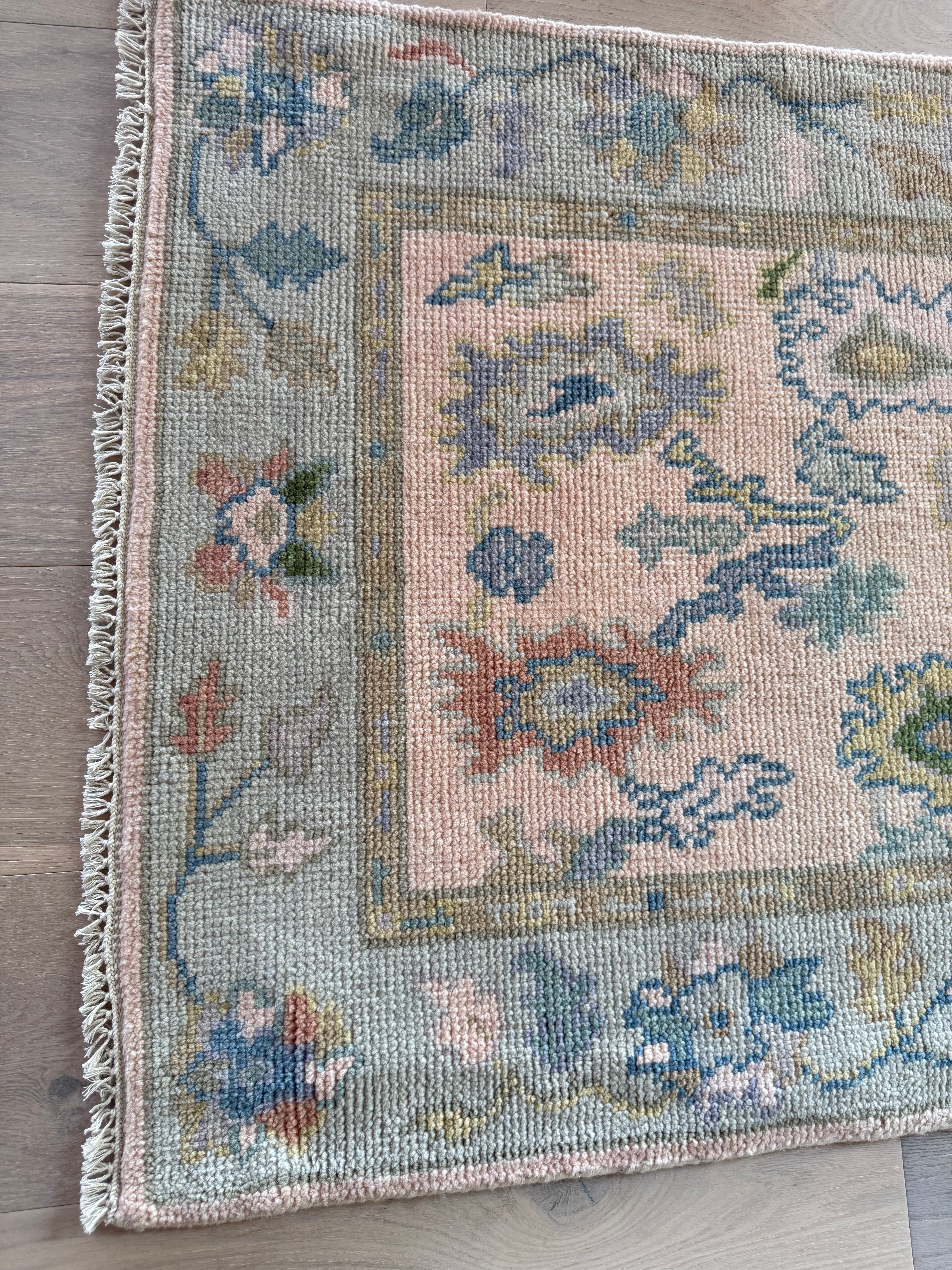 3' x 5' Ft. Contemporary Turkish Oushak Bohemian Hand Knotted Wool Runner - BR2570