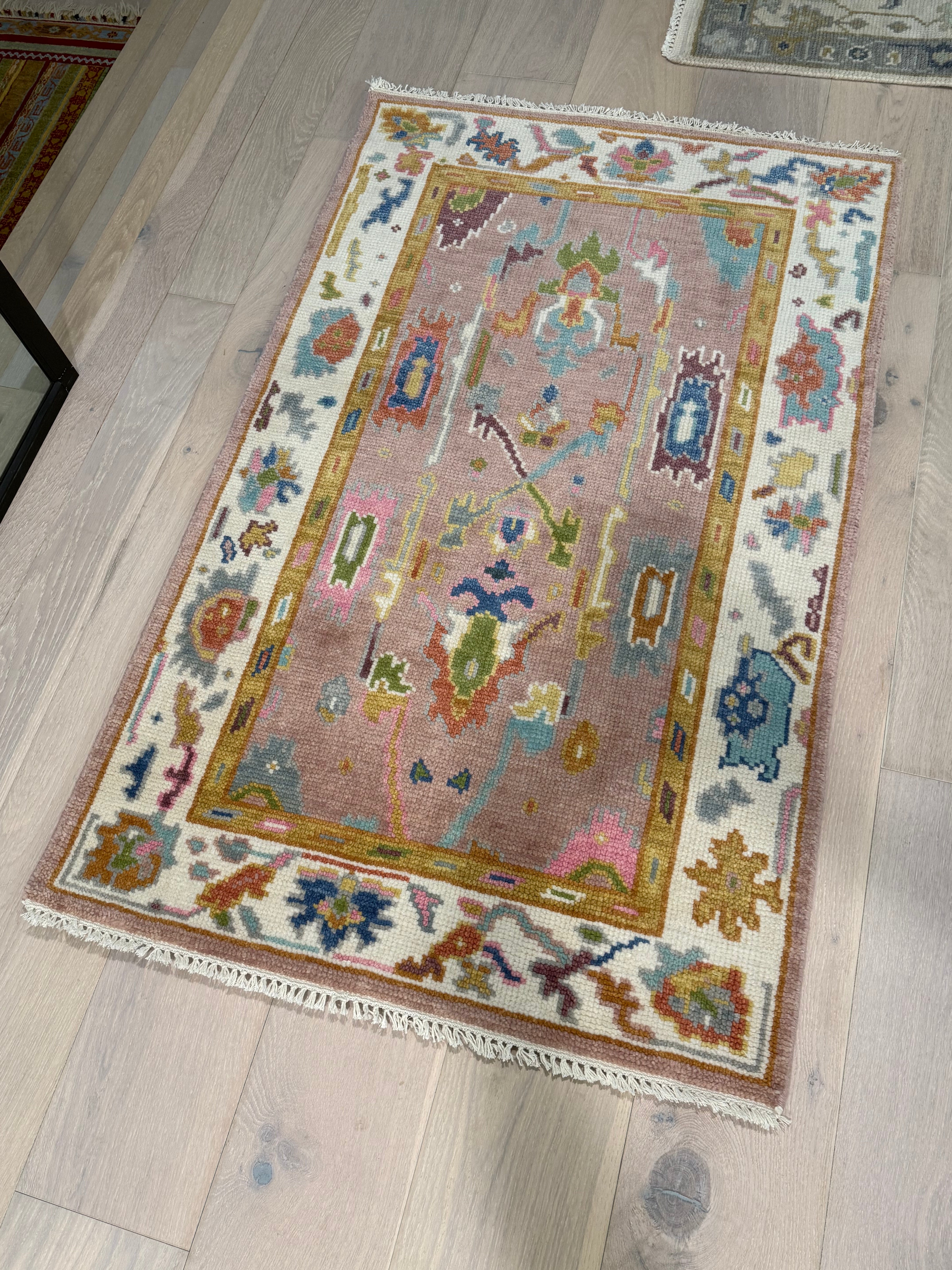 3.1' x 5' Ft. Contemporary Turkish Oushak Bohemian Hand Knotted Wool Area Rug – BR2581