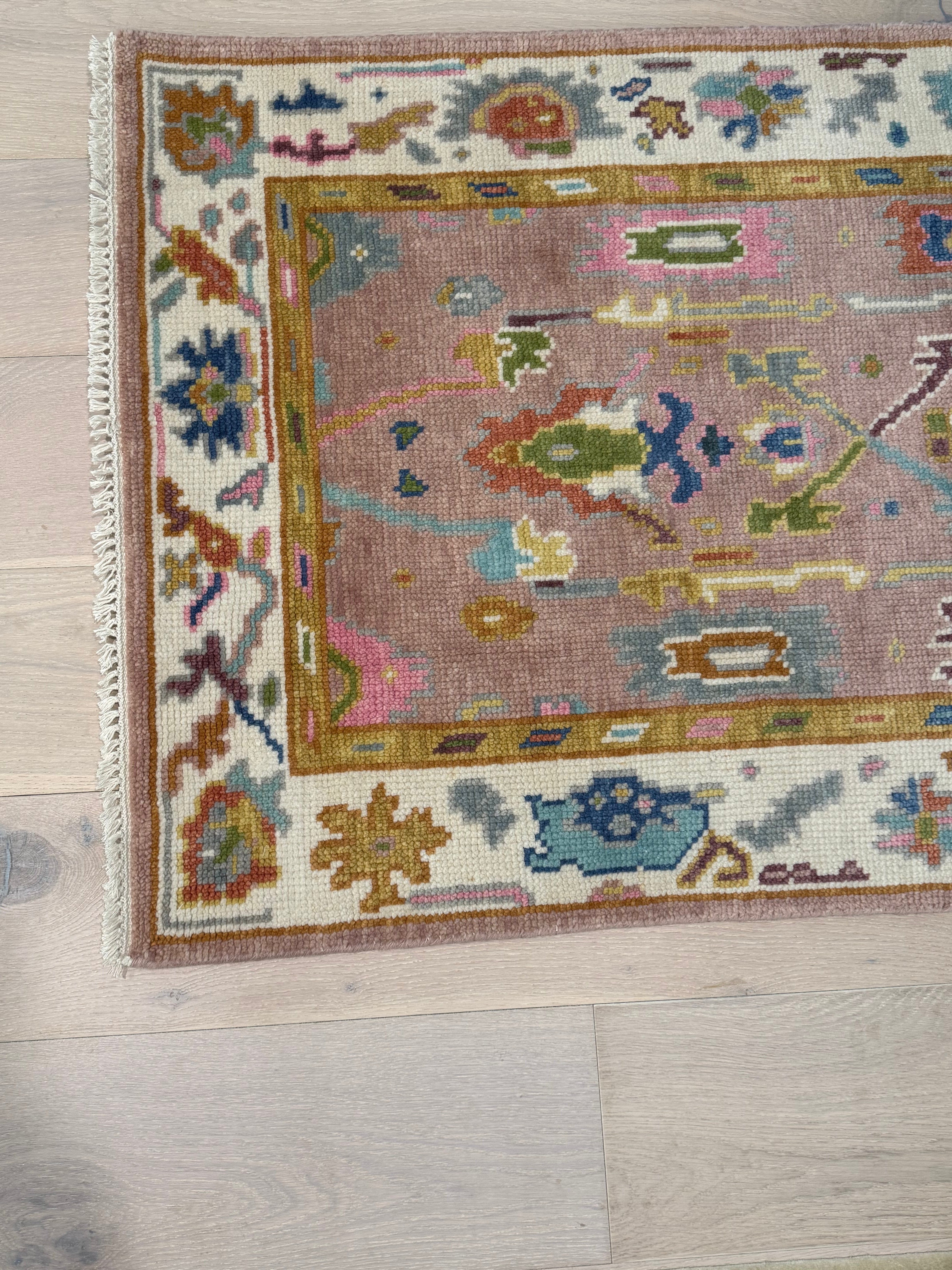 3.1' x 5' Ft. Contemporary Turkish Oushak Bohemian Hand Knotted Wool Area Rug – BR2581