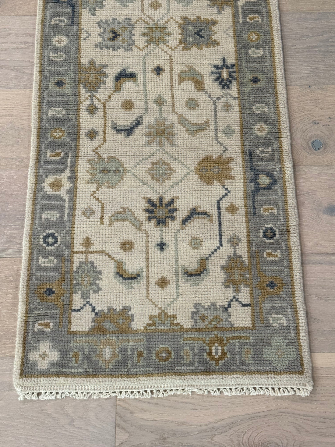 2.1’ x 8' Ft. Contemporary Turkish Oushak Bohemian Hand Knotted Wool Runner – BR2580