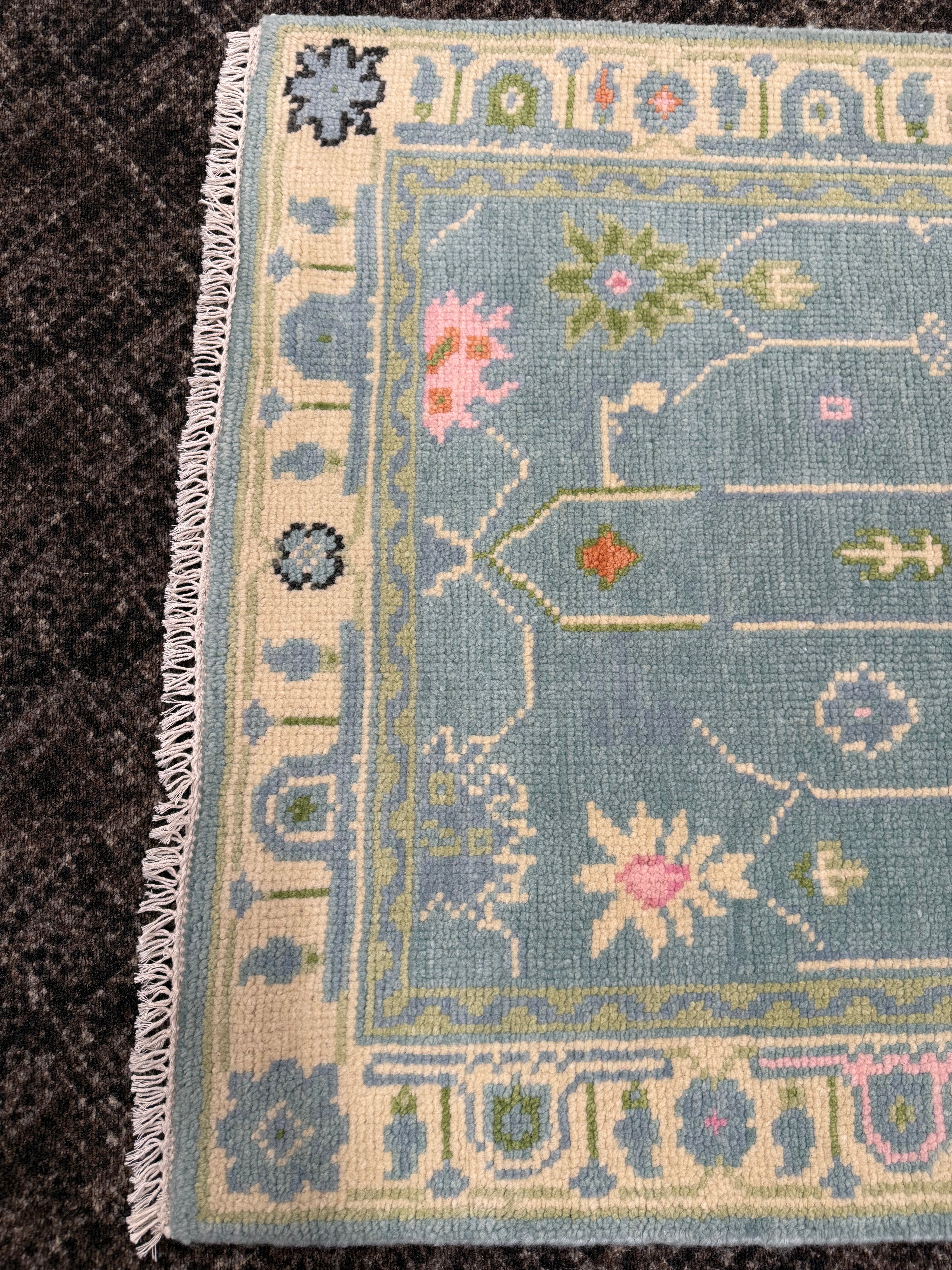 3' x 5' Ft. Contemporary Turkish Oushak Bohemian Hand Knotted Wool Area Rug – BR2566