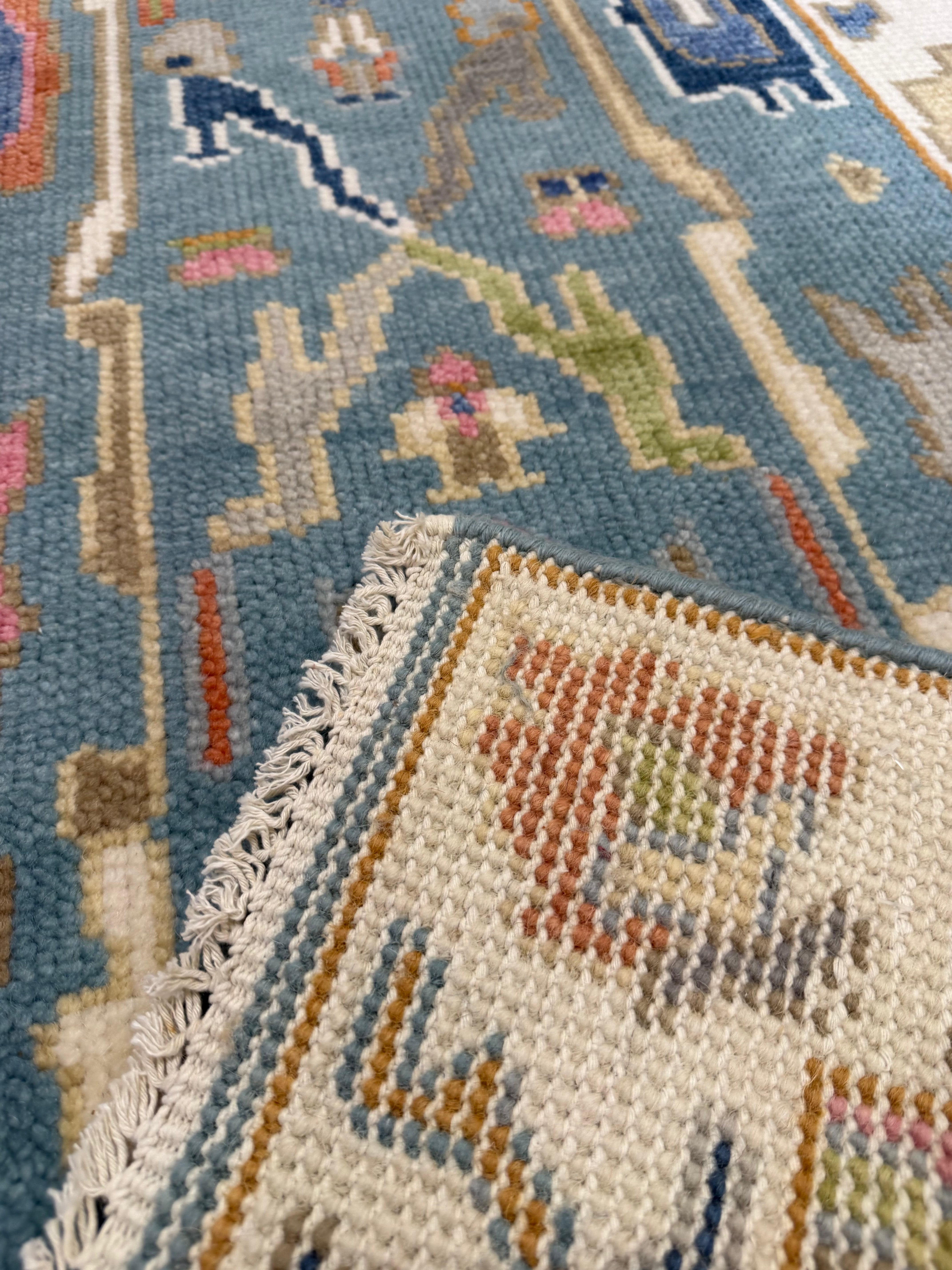 2.5' x 6' Ft. Contemporary Turkish Oushak Bohemian Hand Knotted Wool Runner – BR2560