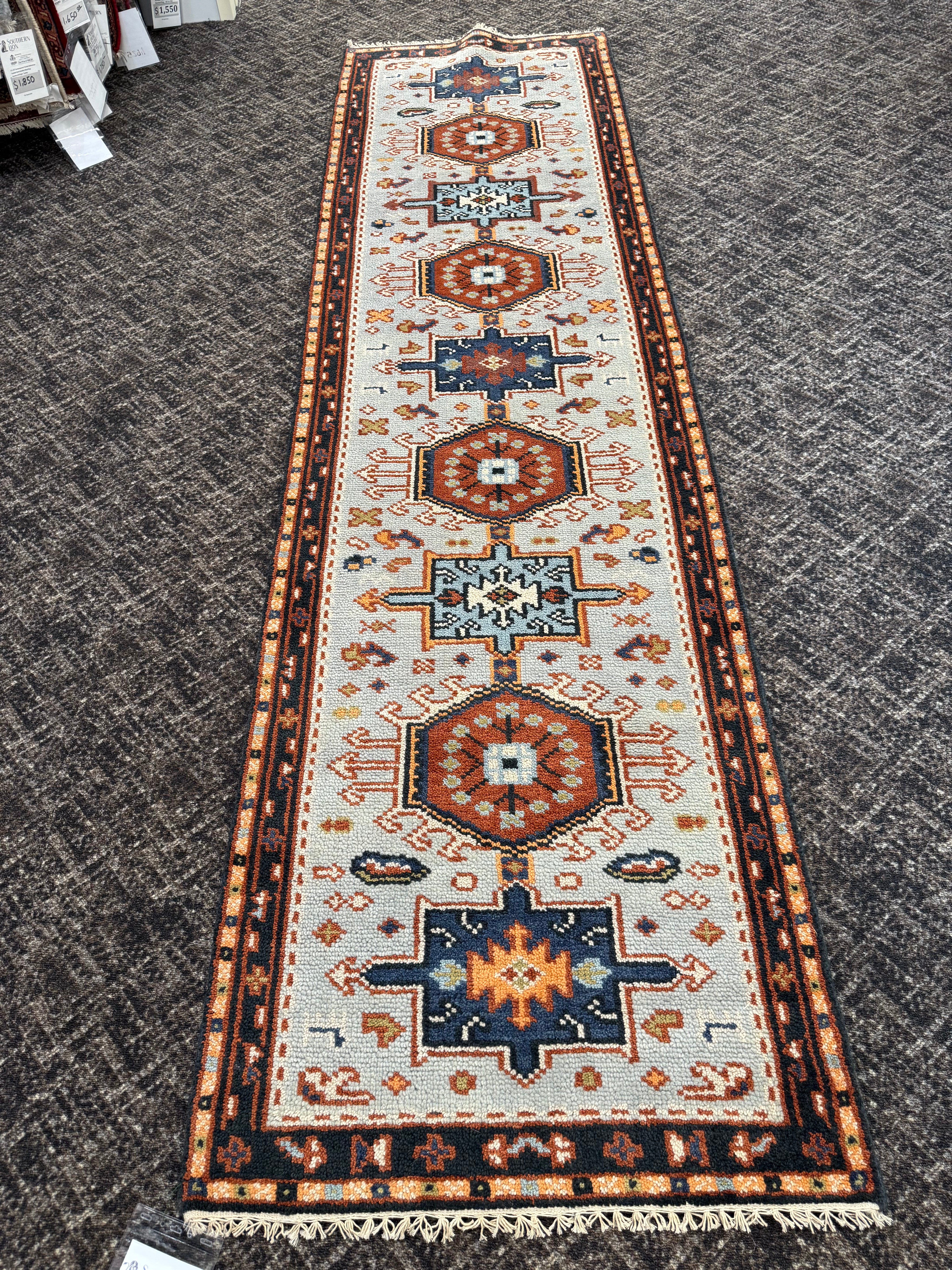 2.8' x 10' Ft. Contemporary Turkish Oushak Bohemian Hand Knotted Wool Runner – BR2587