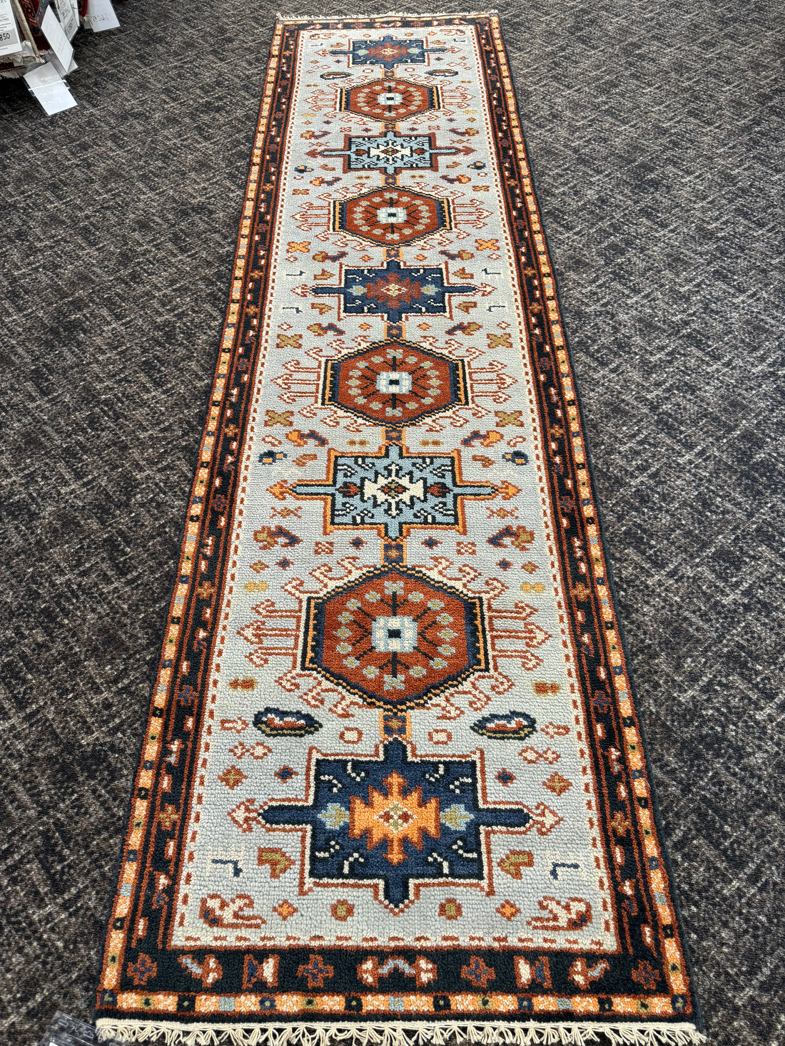2.8' x 10' Ft. Contemporary Turkish Oushak Bohemian Hand Knotted Wool Runner – BR2587