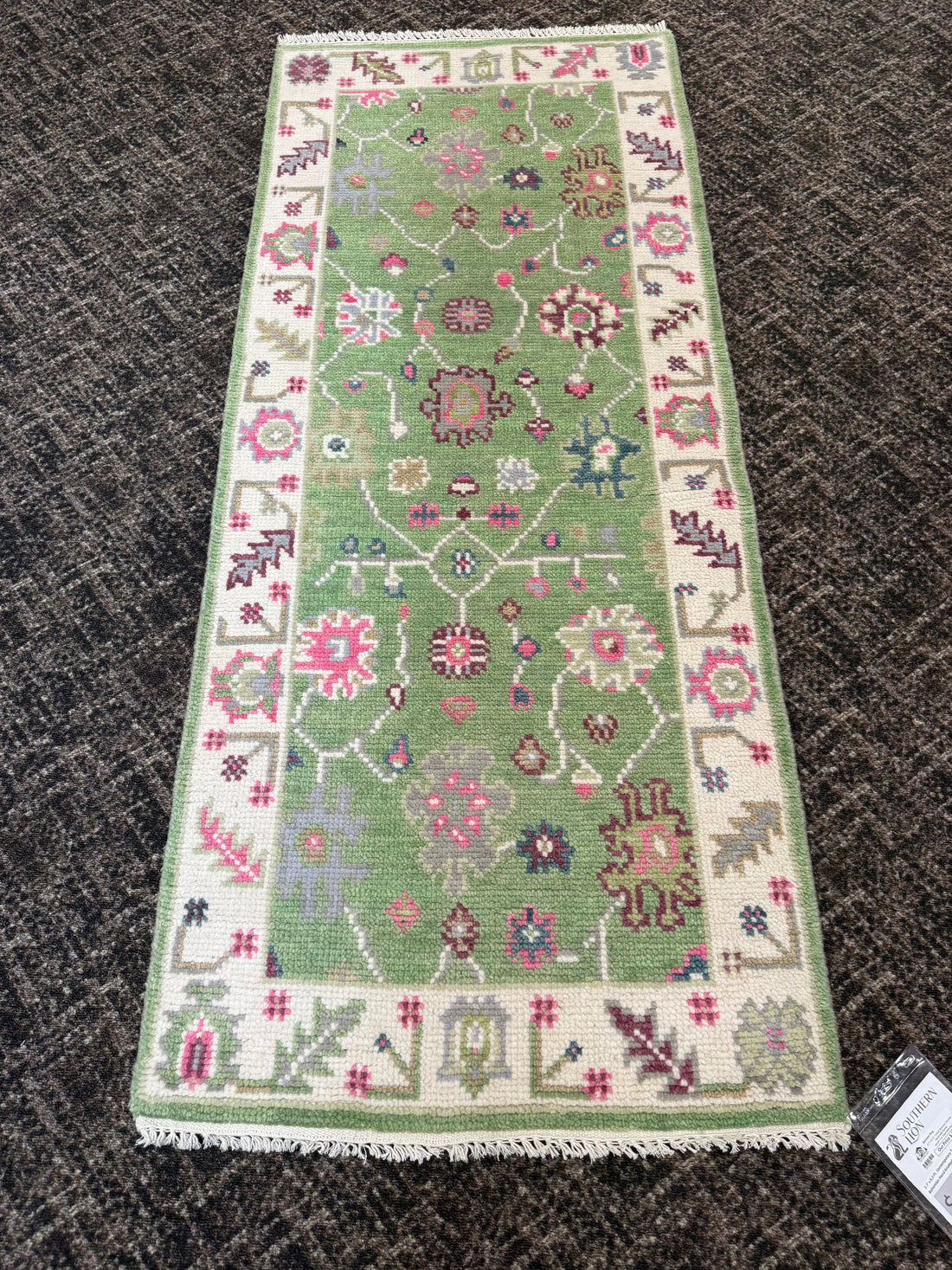 2.7’ x 6.2' Ft. Contemporary Turkish Oushak Bohemian Hand Knotted Wool Runner / Rug - BR2582