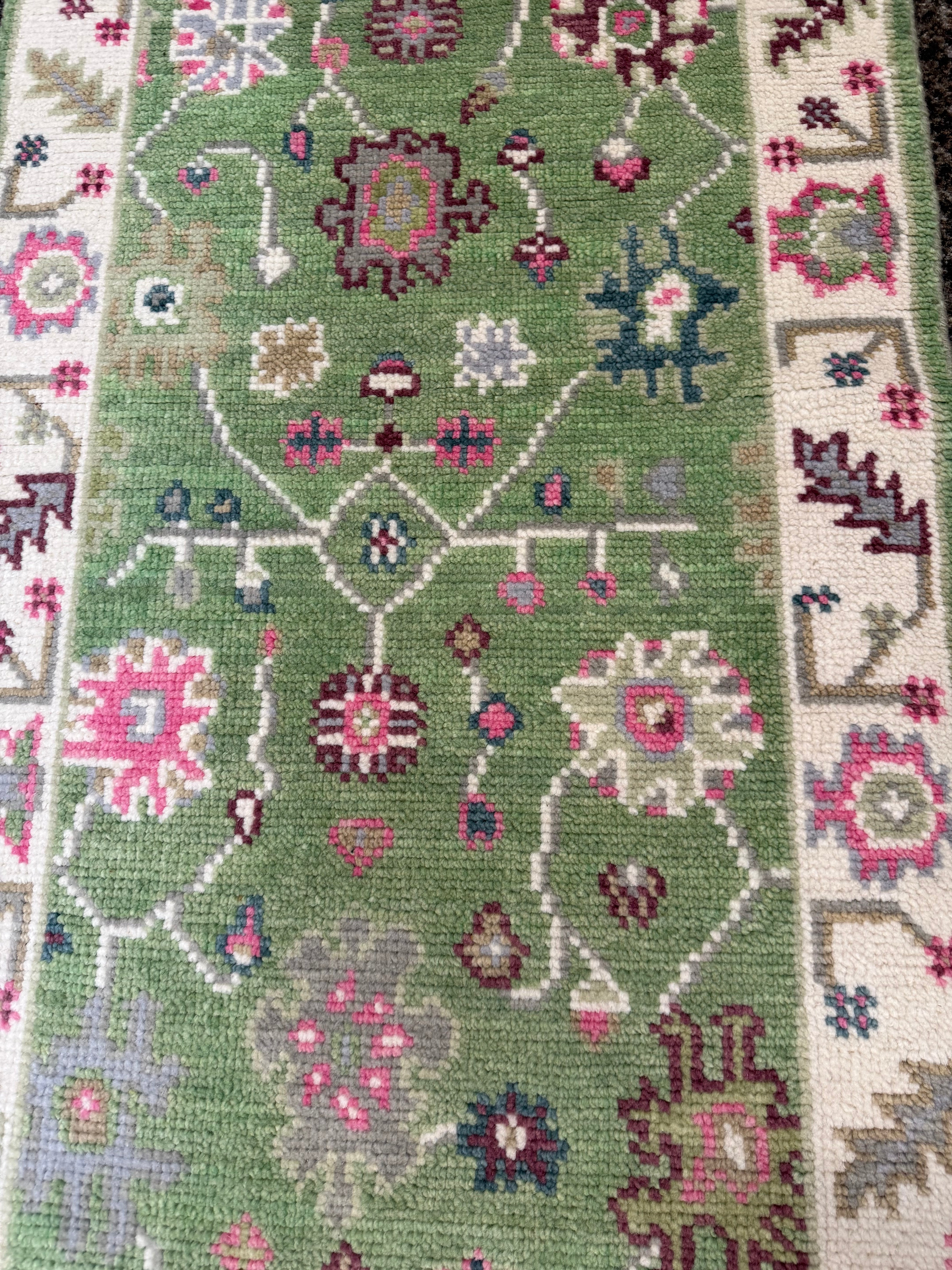 2.7’ x 6.2' Ft. Contemporary Turkish Oushak Bohemian Hand Knotted Wool Runner / Rug - BR2582