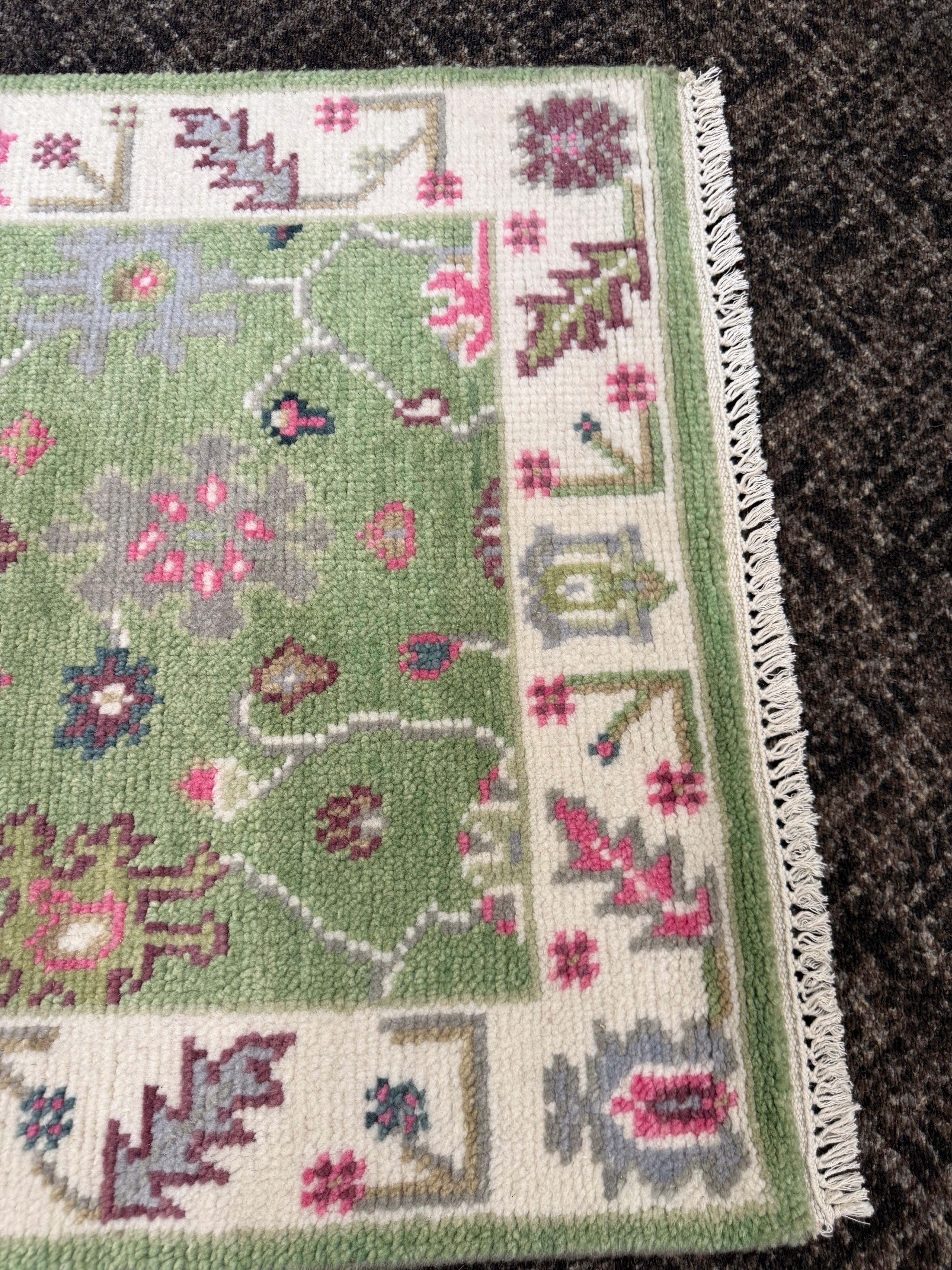 2.7’ x 6.2' Ft. Contemporary Turkish Oushak Bohemian Hand Knotted Wool Runner / Rug - BR2582