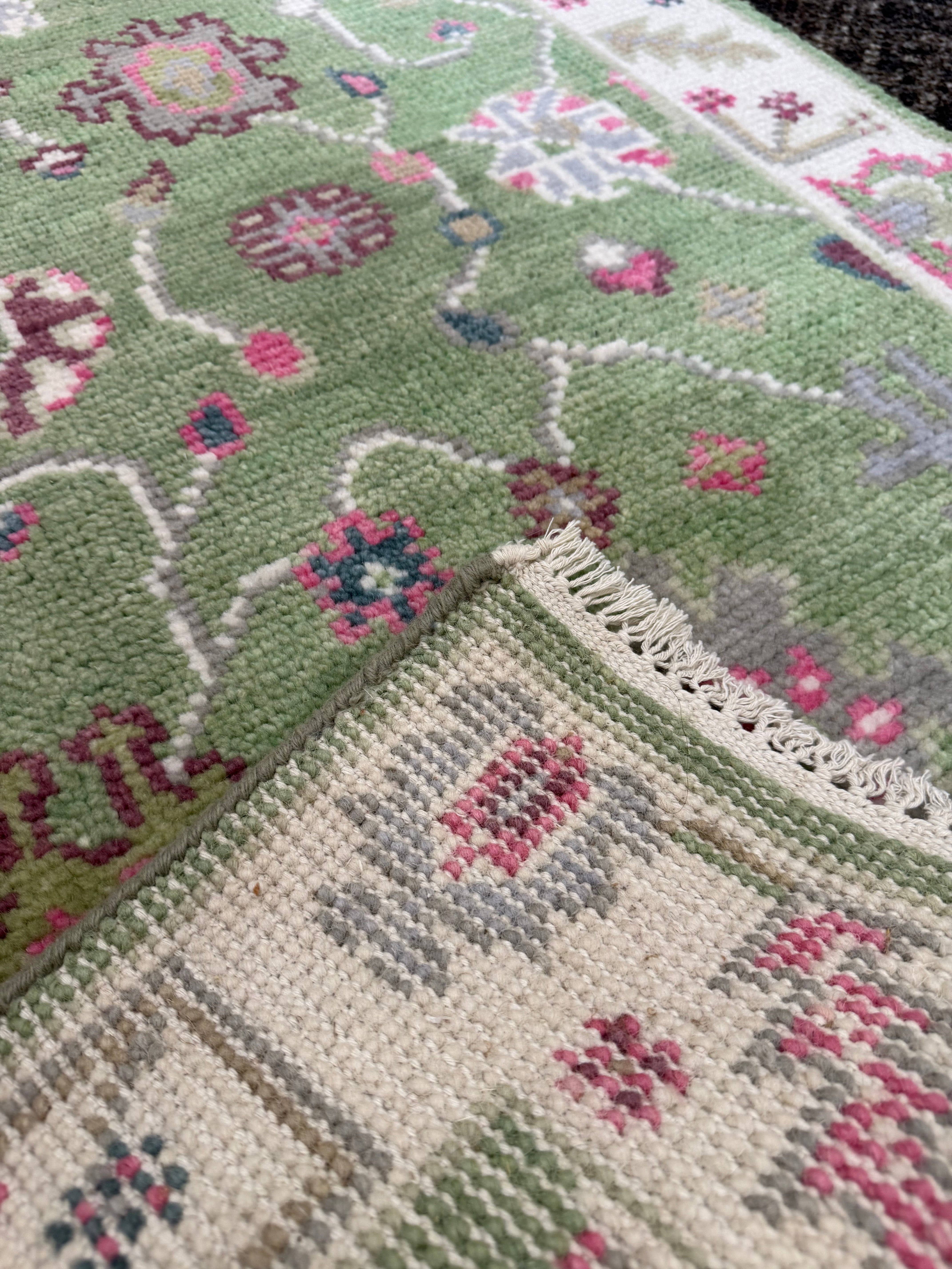 2.7’ x 6.2' Ft. Contemporary Turkish Oushak Bohemian Hand Knotted Wool Runner / Rug - BR2582