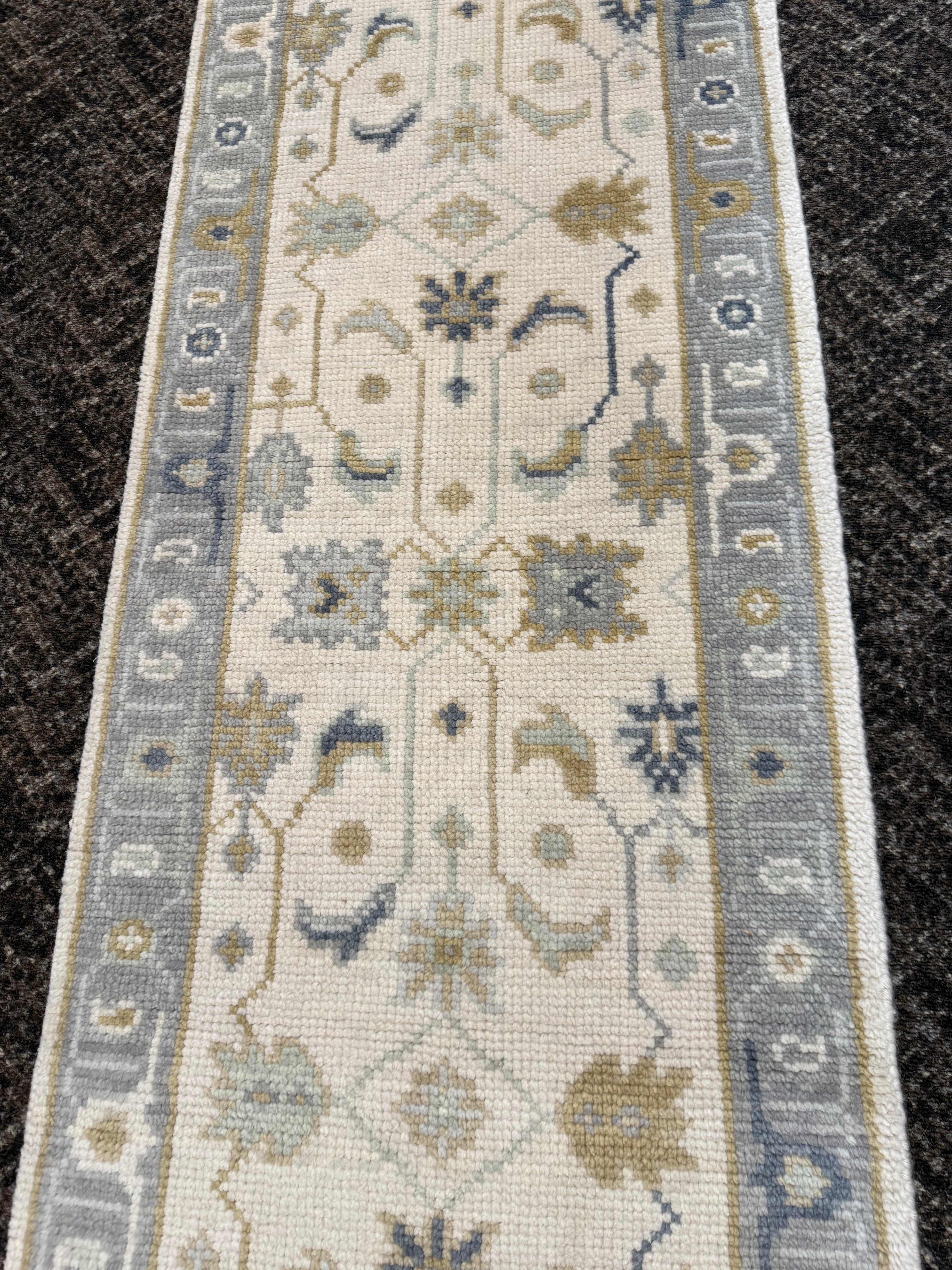 2.1’ x 8' Ft. Contemporary Turkish Oushak Bohemian Hand Knotted Wool Runner – BR2580