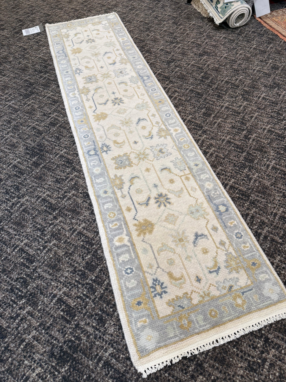 2.1’ x 8' Ft. Contemporary Turkish Oushak Bohemian Hand Knotted Wool Runner – BR2580
