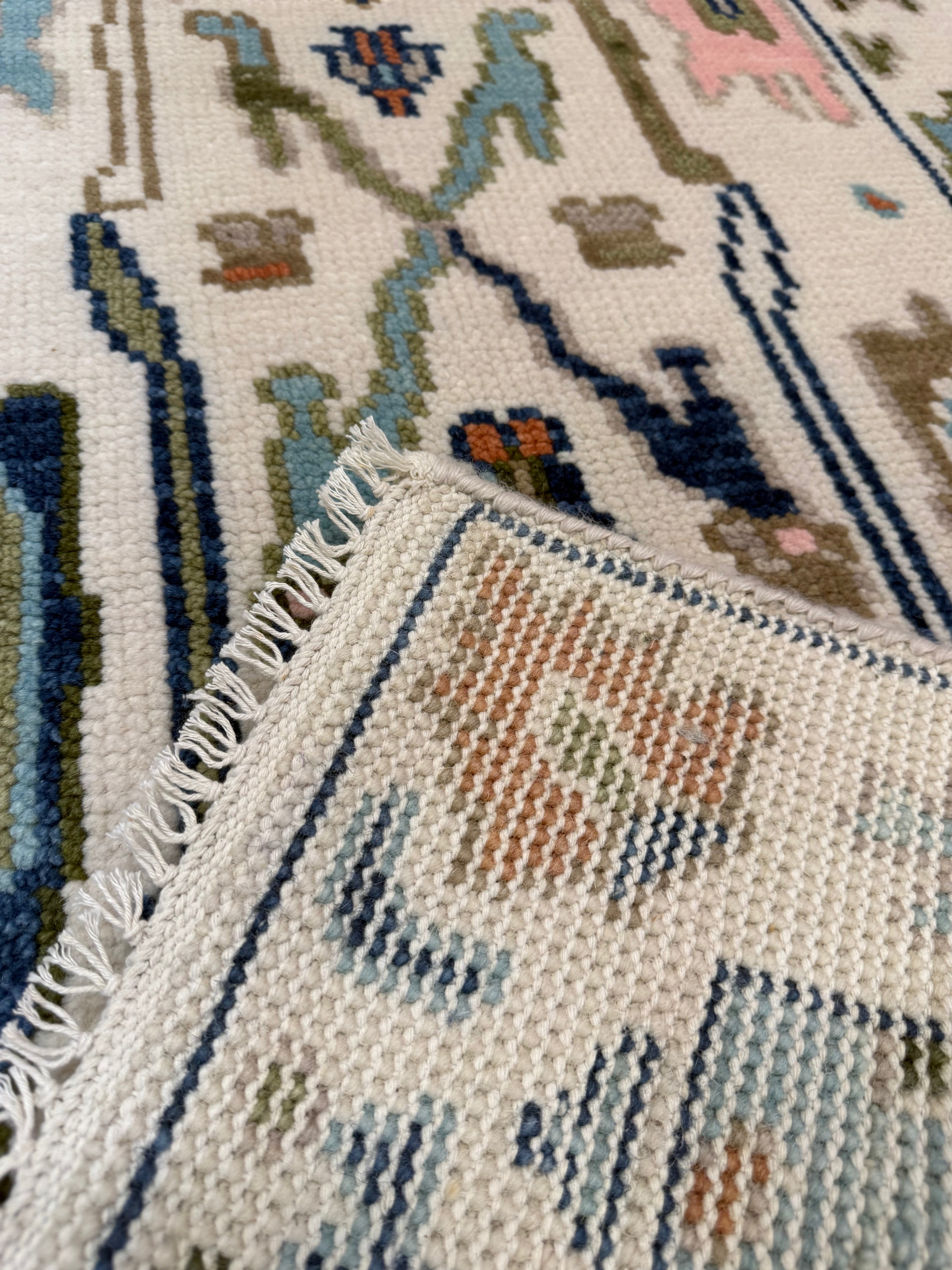 2 1//2’ x 6' Ft. Contemporary Turkish Oushak Bohemian Hand Knotted Wool Runner / Rug - BR2584