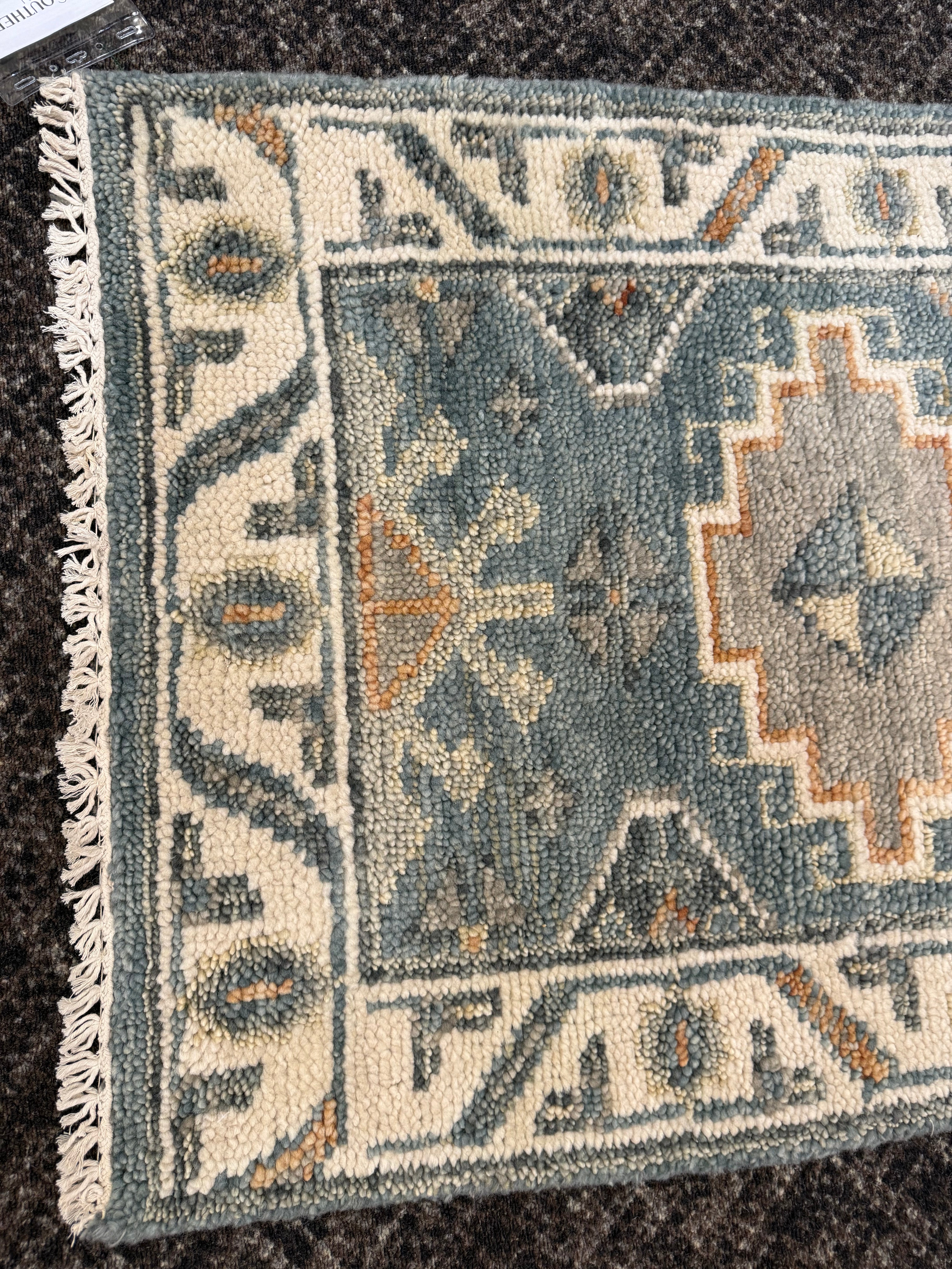 2 1/2’ x 8' Ft. Contemporary Turkish Oushak Bohemian Hand Knotted Wool Runner – BR2588