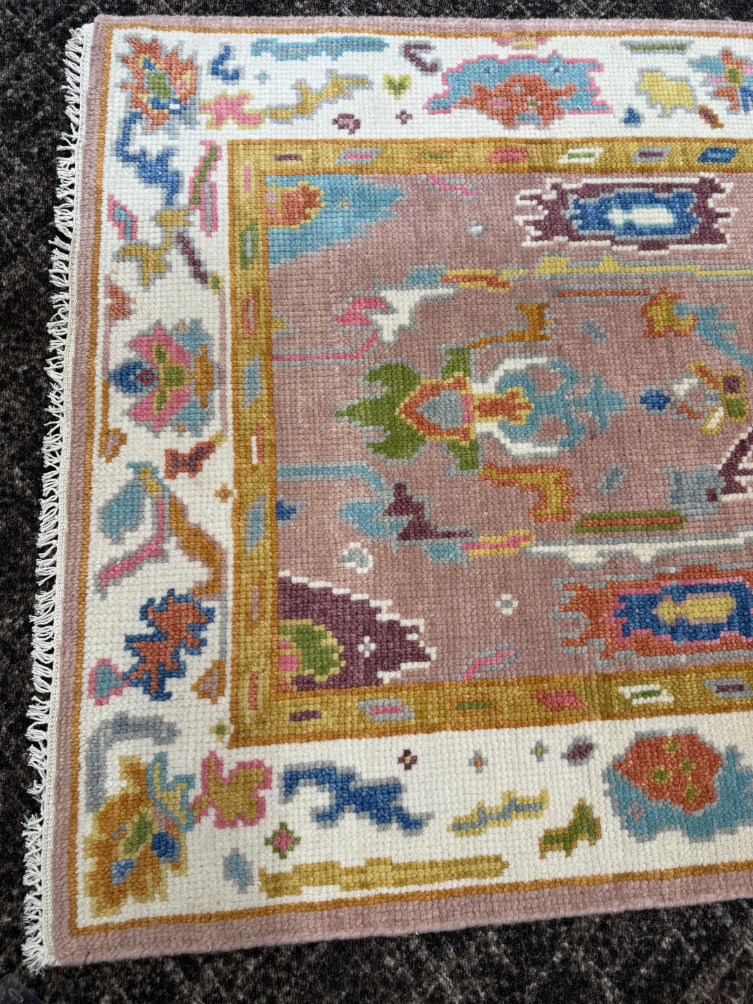 3.1' x 5' Ft. Contemporary Turkish Oushak Bohemian Hand Knotted Wool Area Rug – BR2581