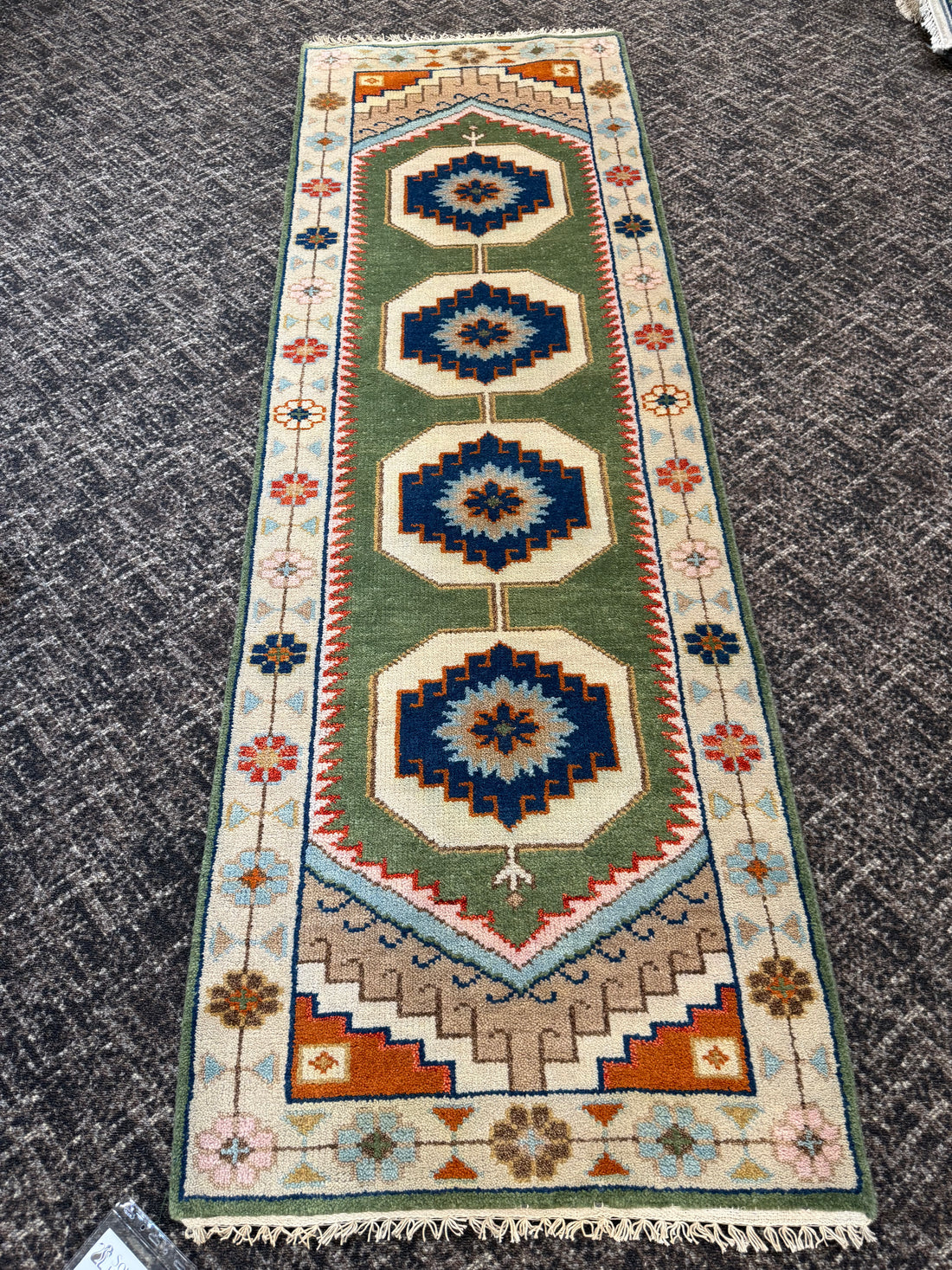 2.7’ x 8' Ft. Contemporary Turkish Oushak Bohemian Hand Knotted Wool Runner – BR2602
