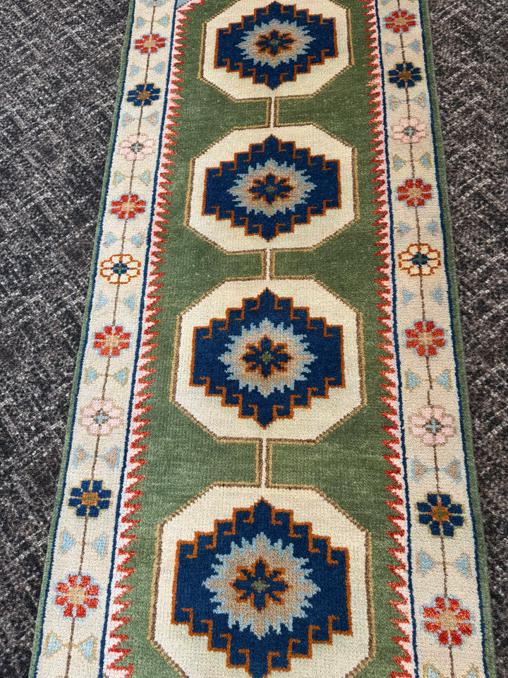 2.7’ x 8' Ft. Contemporary Turkish Oushak Bohemian Hand Knotted Wool Runner – BR2602