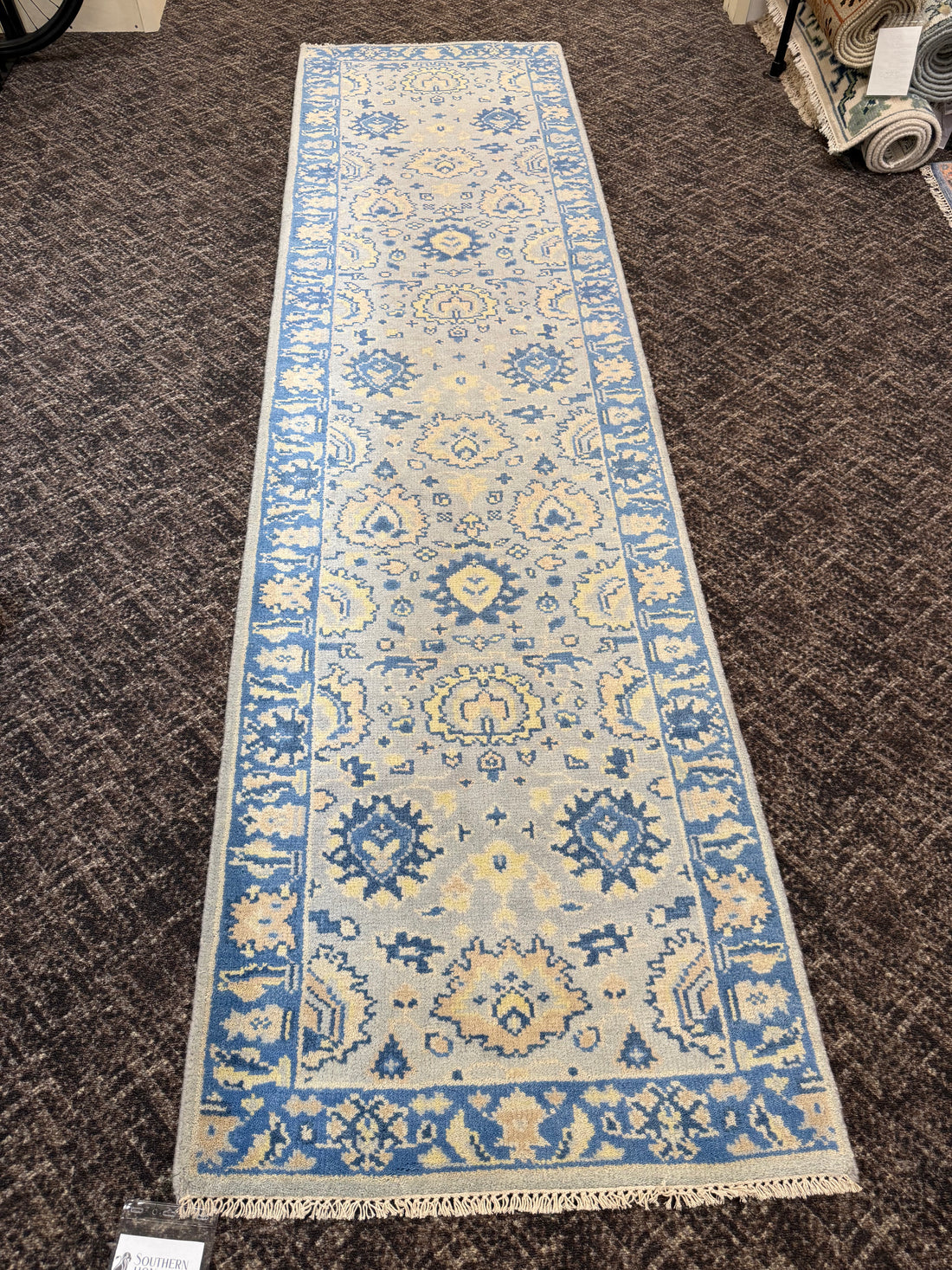 2.8’ x 10' Ft. Contemporary Turkish Oushak Bohemian Hand Knotted Wool Runner – BR2585