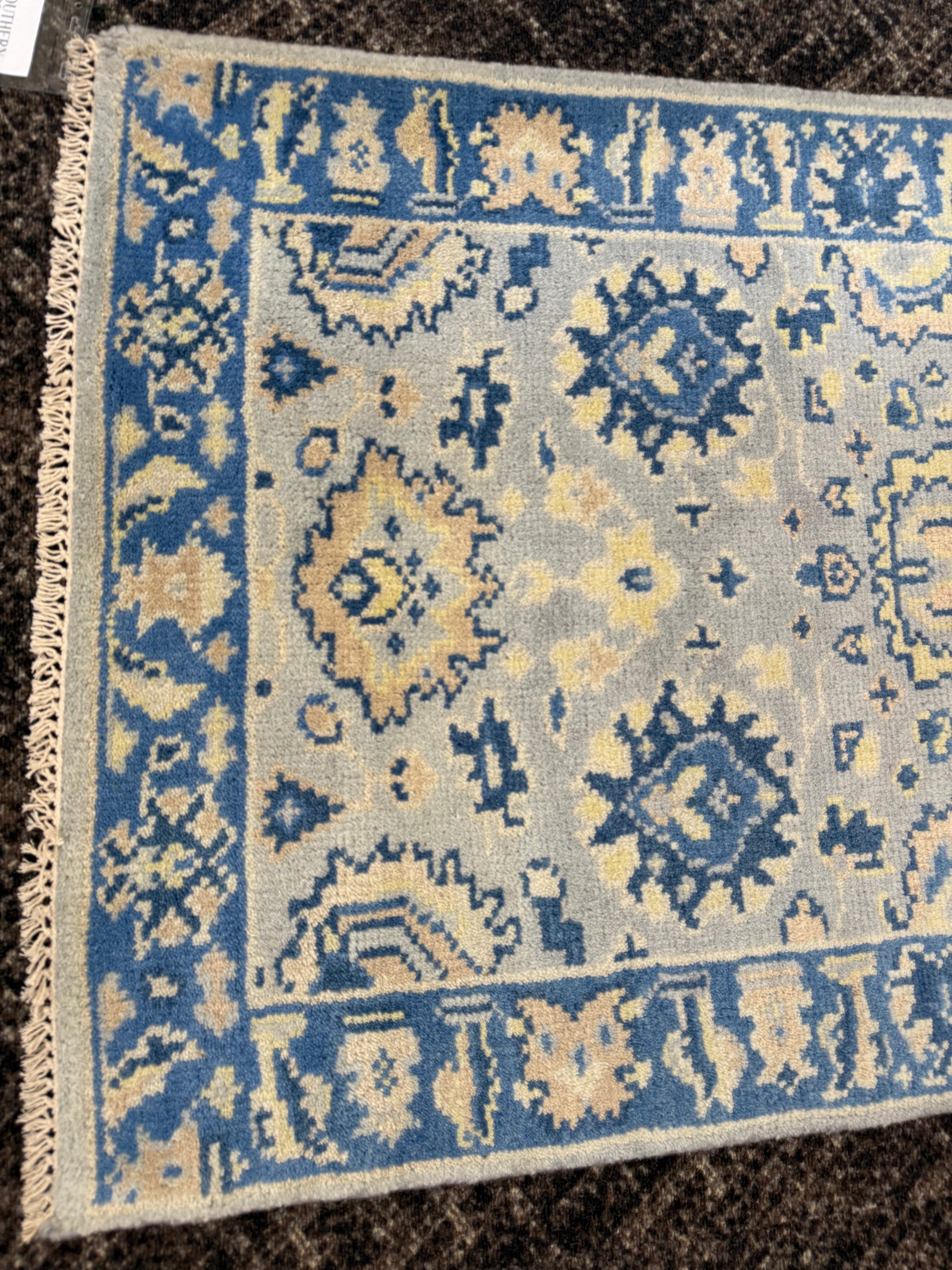 2.8’ x 10' Ft. Contemporary Turkish Oushak Bohemian Hand Knotted Wool Runner – BR2585