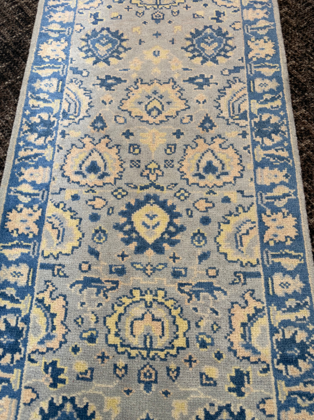 2.8’ x 10' Ft. Contemporary Turkish Oushak Bohemian Hand Knotted Wool Runner – BR2585