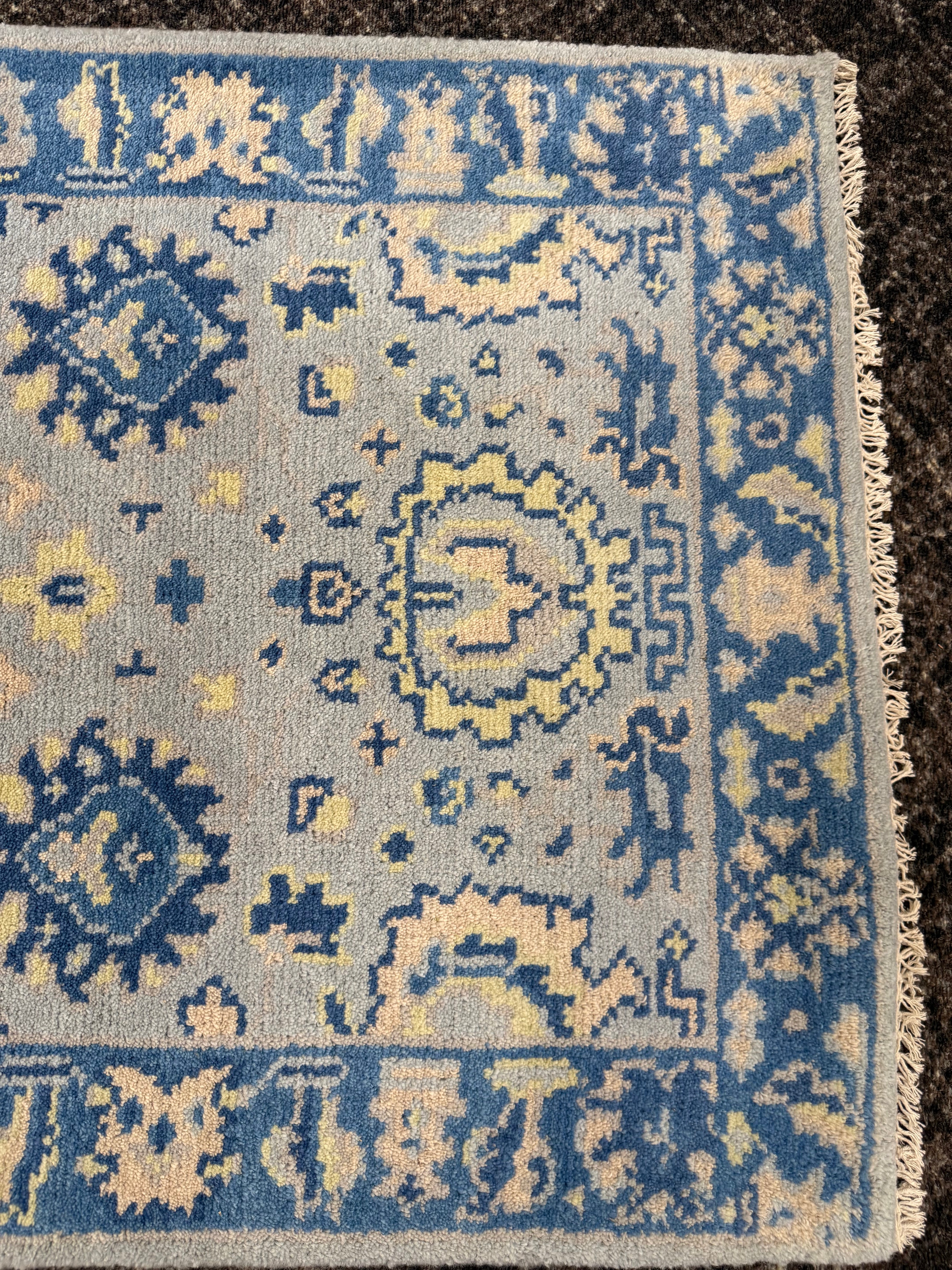 2.8’ x 10' Ft. Contemporary Turkish Oushak Bohemian Hand Knotted Wool Runner – BR2585