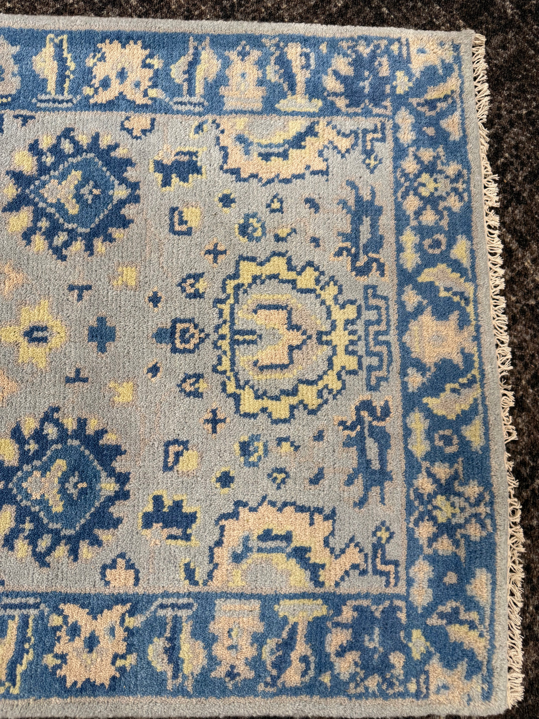 2.8’ x 10' Ft. Contemporary Turkish Oushak Bohemian Hand Knotted Wool Runner – BR2585