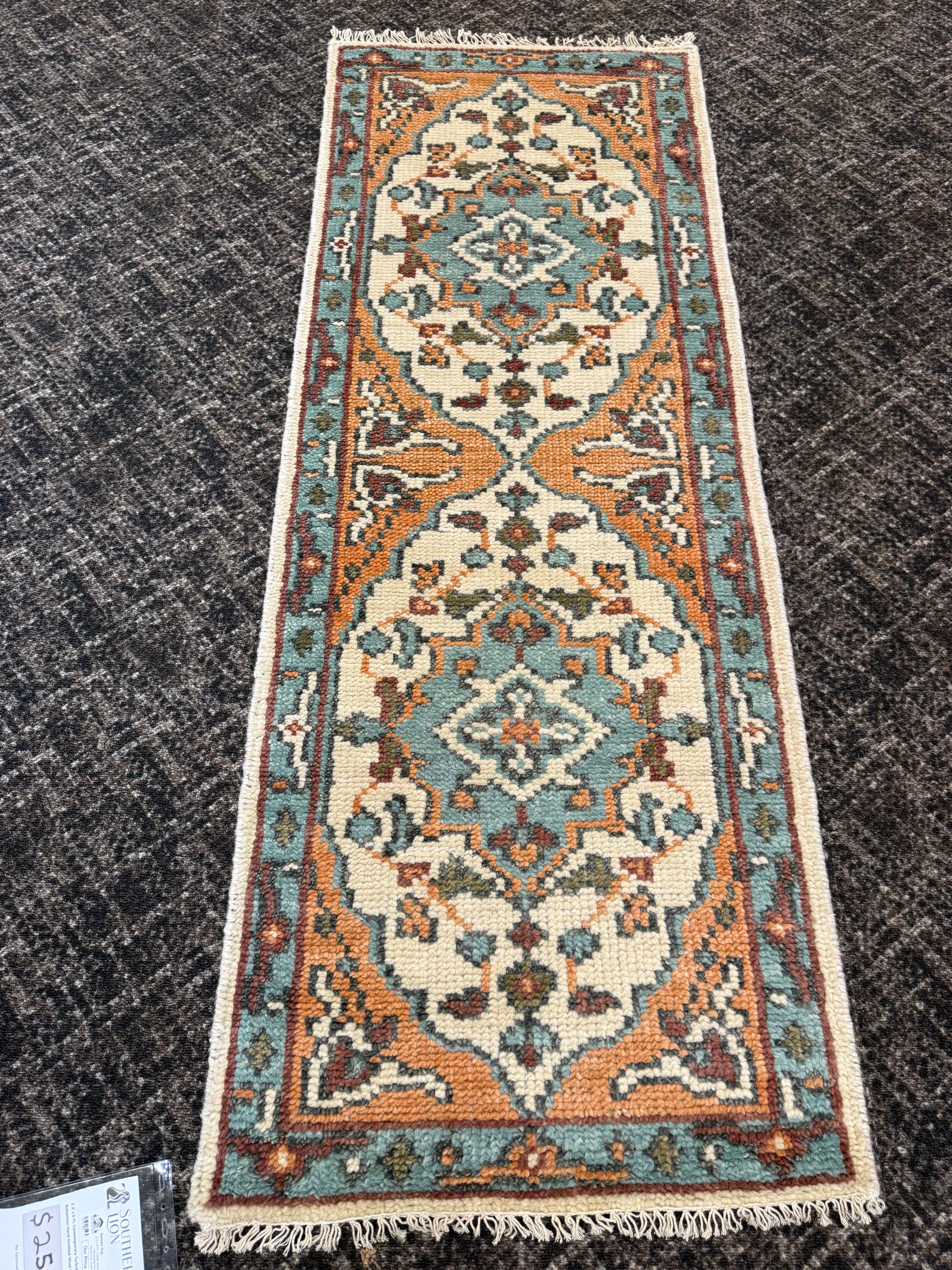 2’ x 6' Ft. Contemporary Turkish Oushak Bohemian Hand Knotted Wool Runner / Rug - BR2569