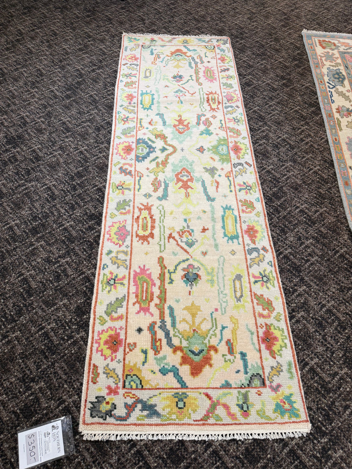 2’ x 8' Ft. Contemporary Turkish Oushak Bohemian Hand Knotted Wool Runner – BR2599