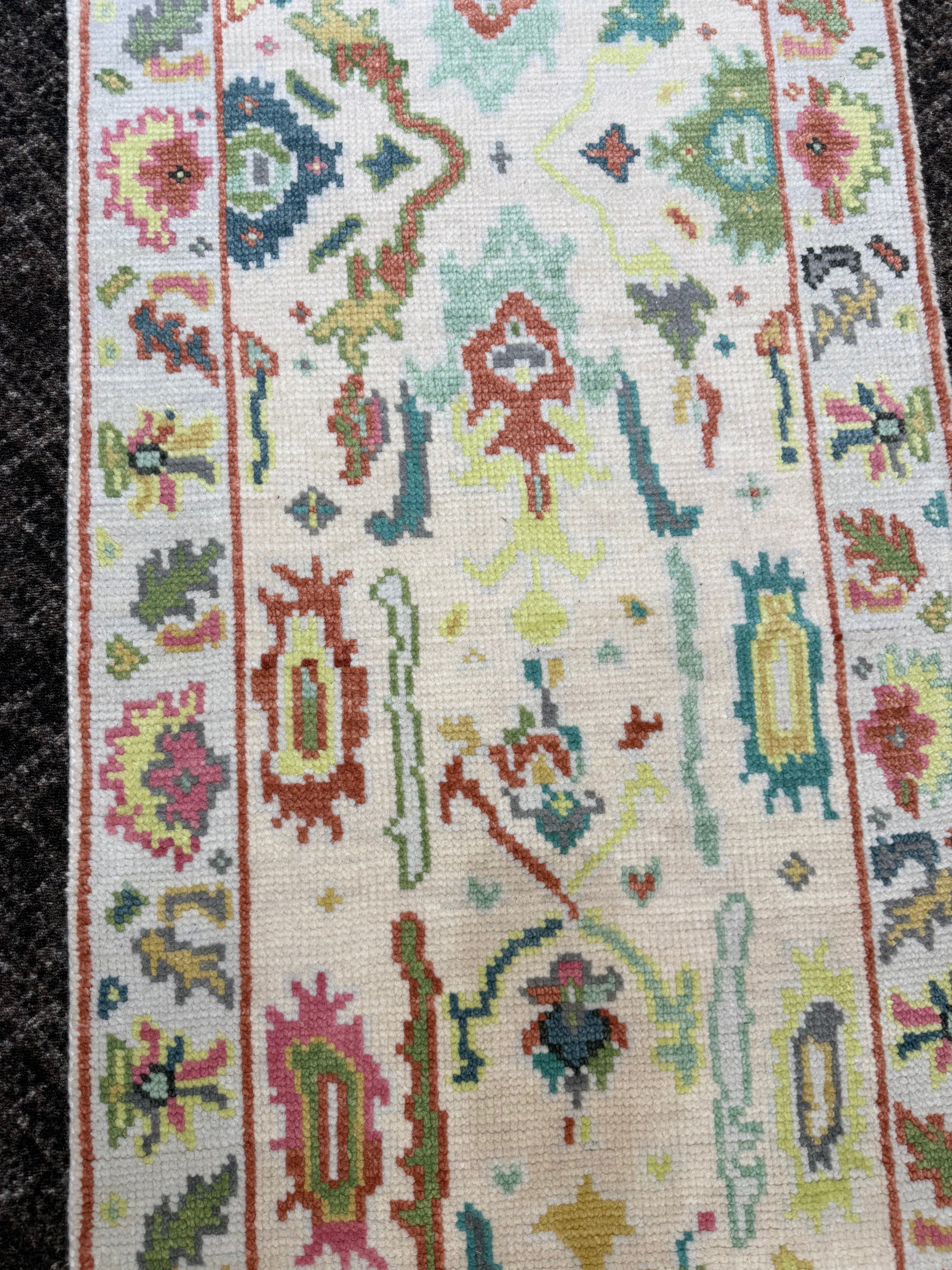 2’ x 8' Ft. Contemporary Turkish Oushak Bohemian Hand Knotted Wool Runner – BR2599