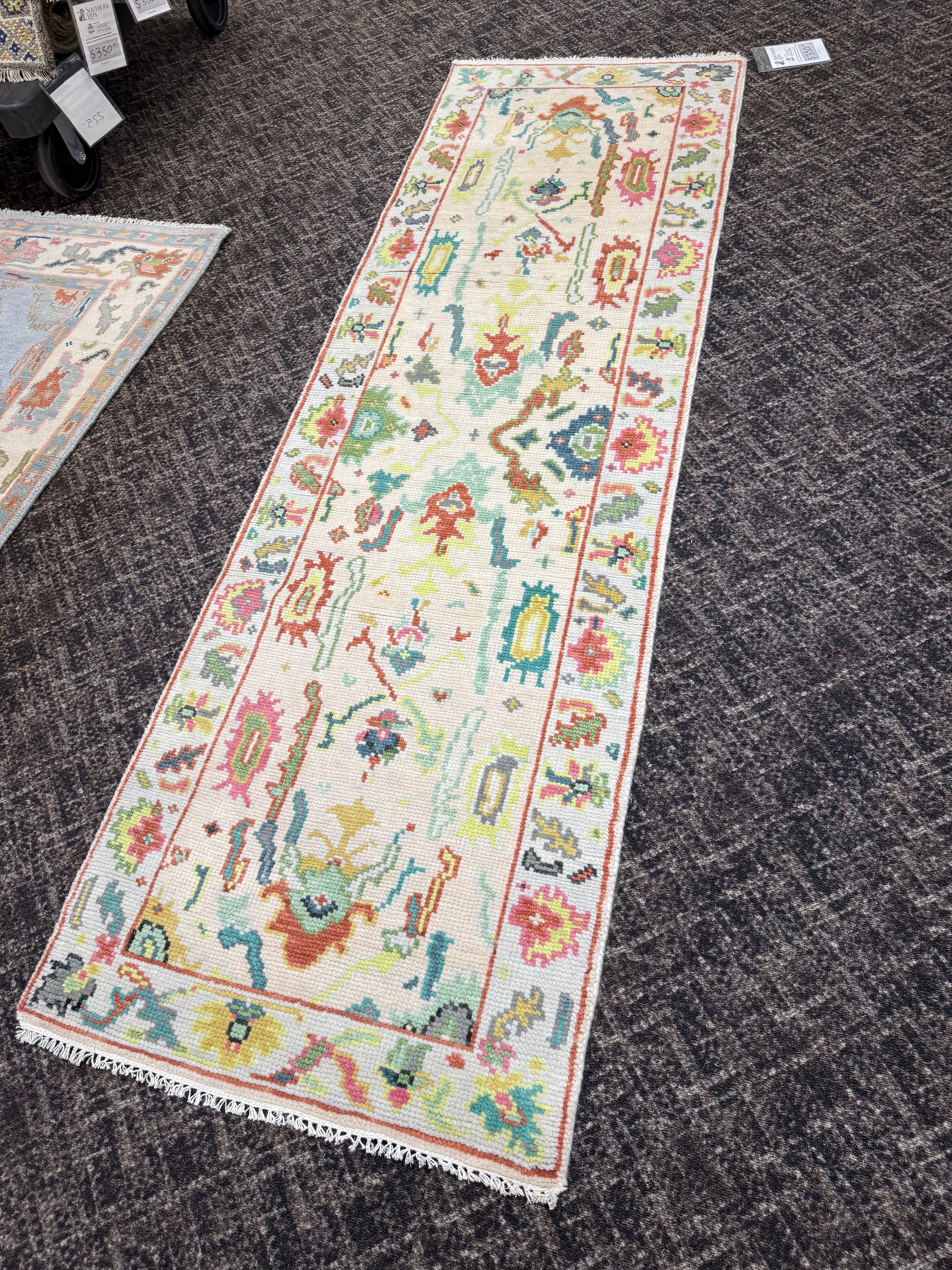 2’ x 8' Ft. Contemporary Turkish Oushak Bohemian Hand Knotted Wool Runner – BR2599