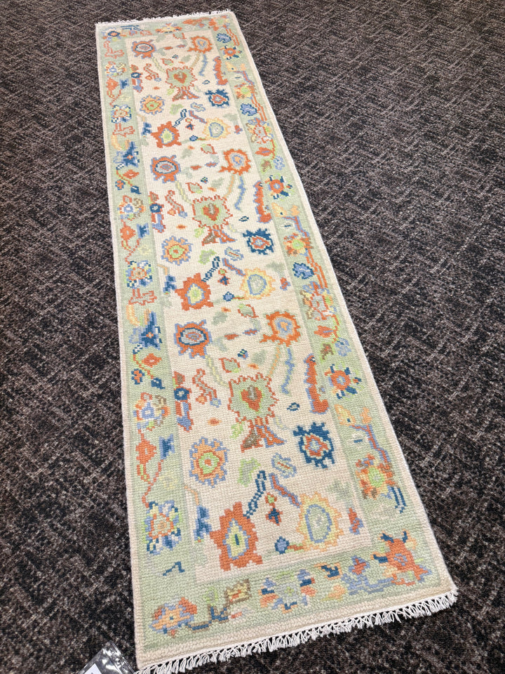 2’ x 8' Ft. Contemporary Turkish Oushak Bohemian Hand Knotted Wool Runner – BR2590