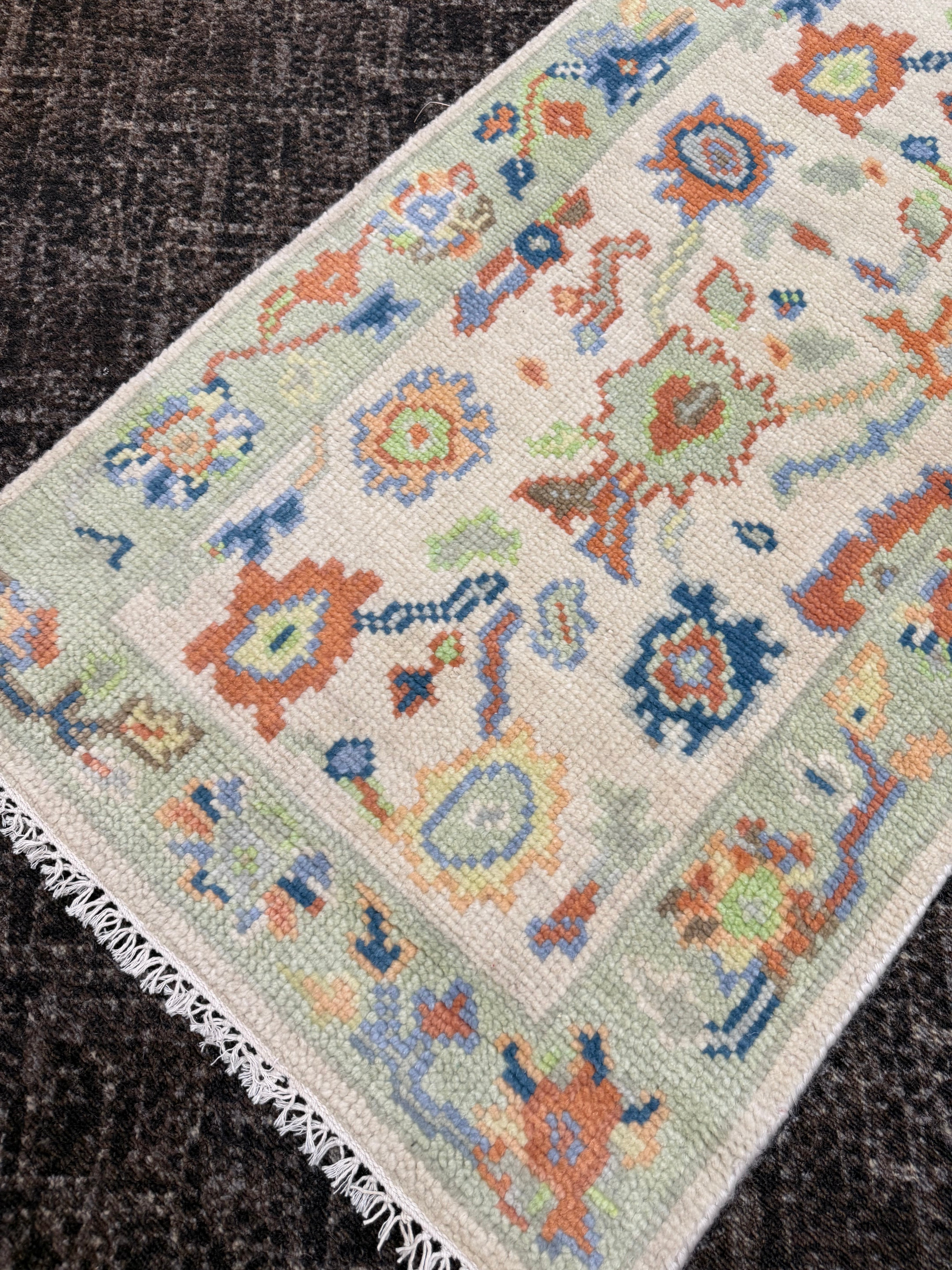 2’ x 8' Ft. Contemporary Turkish Oushak Bohemian Hand Knotted Wool Runner – BR2590