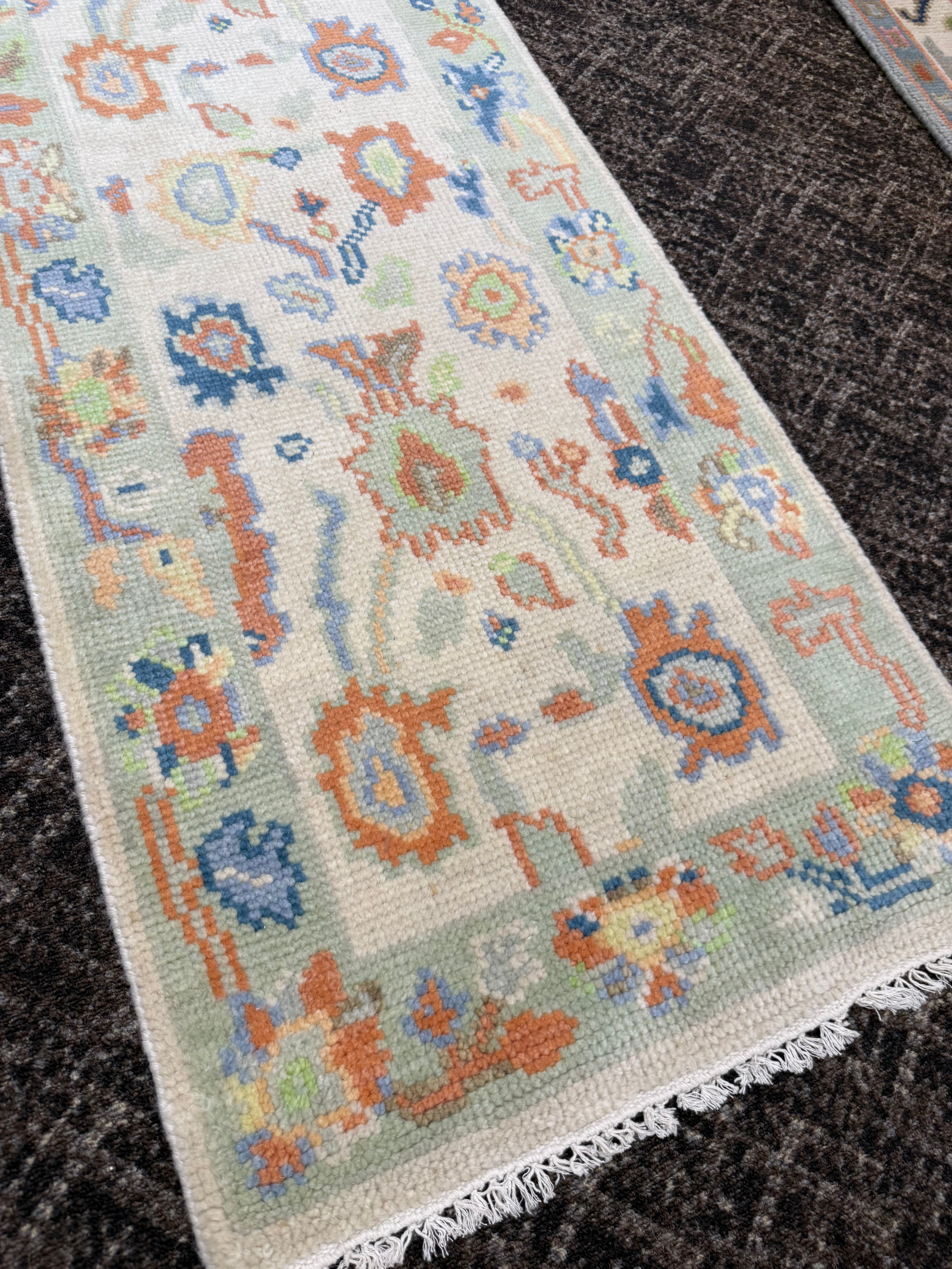 2’ x 8' Ft. Contemporary Turkish Oushak Bohemian Hand Knotted Wool Runner – BR2590