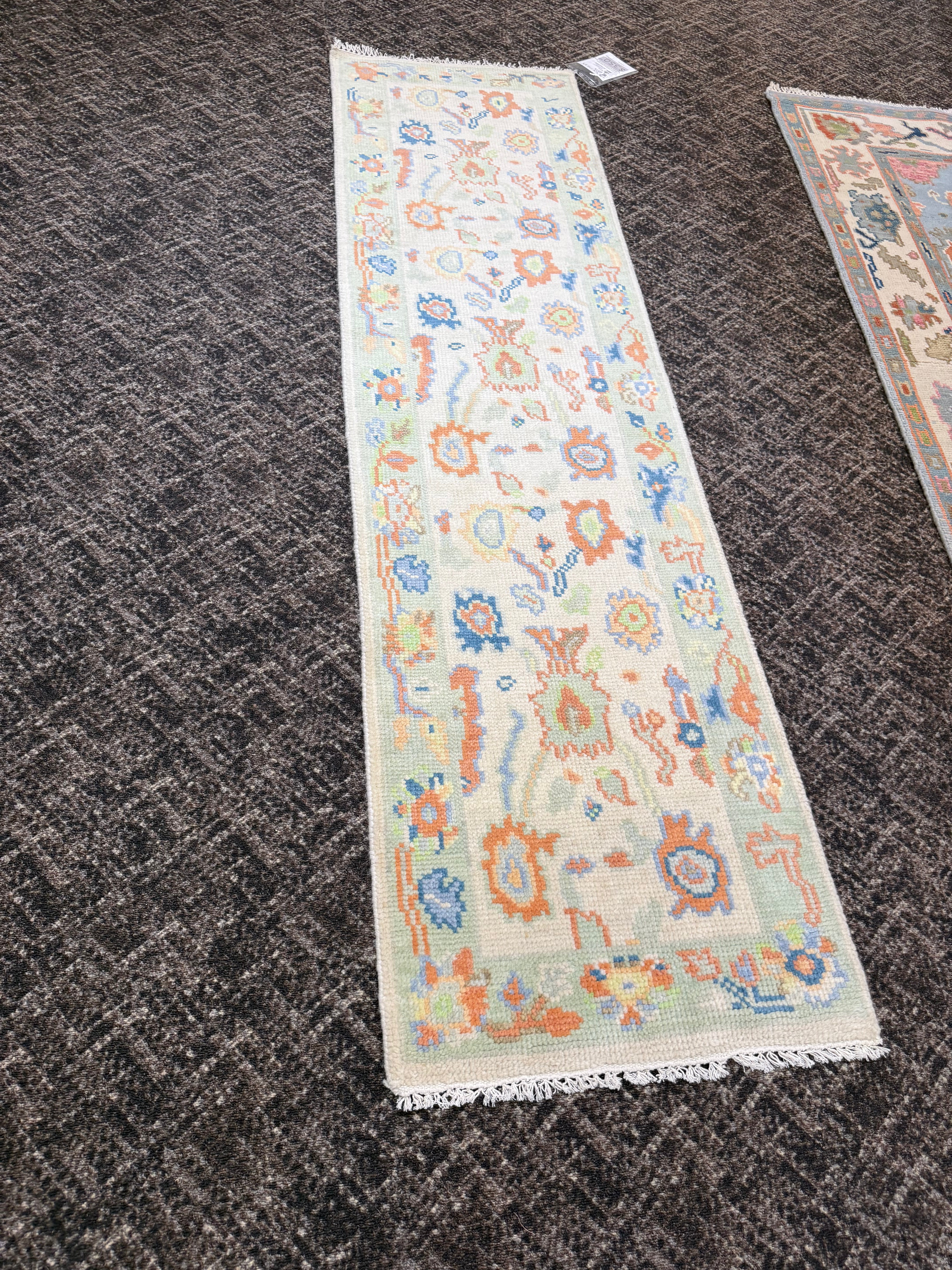 2’ x 8' Ft. Contemporary Turkish Oushak Bohemian Hand Knotted Wool Runner – BR2590