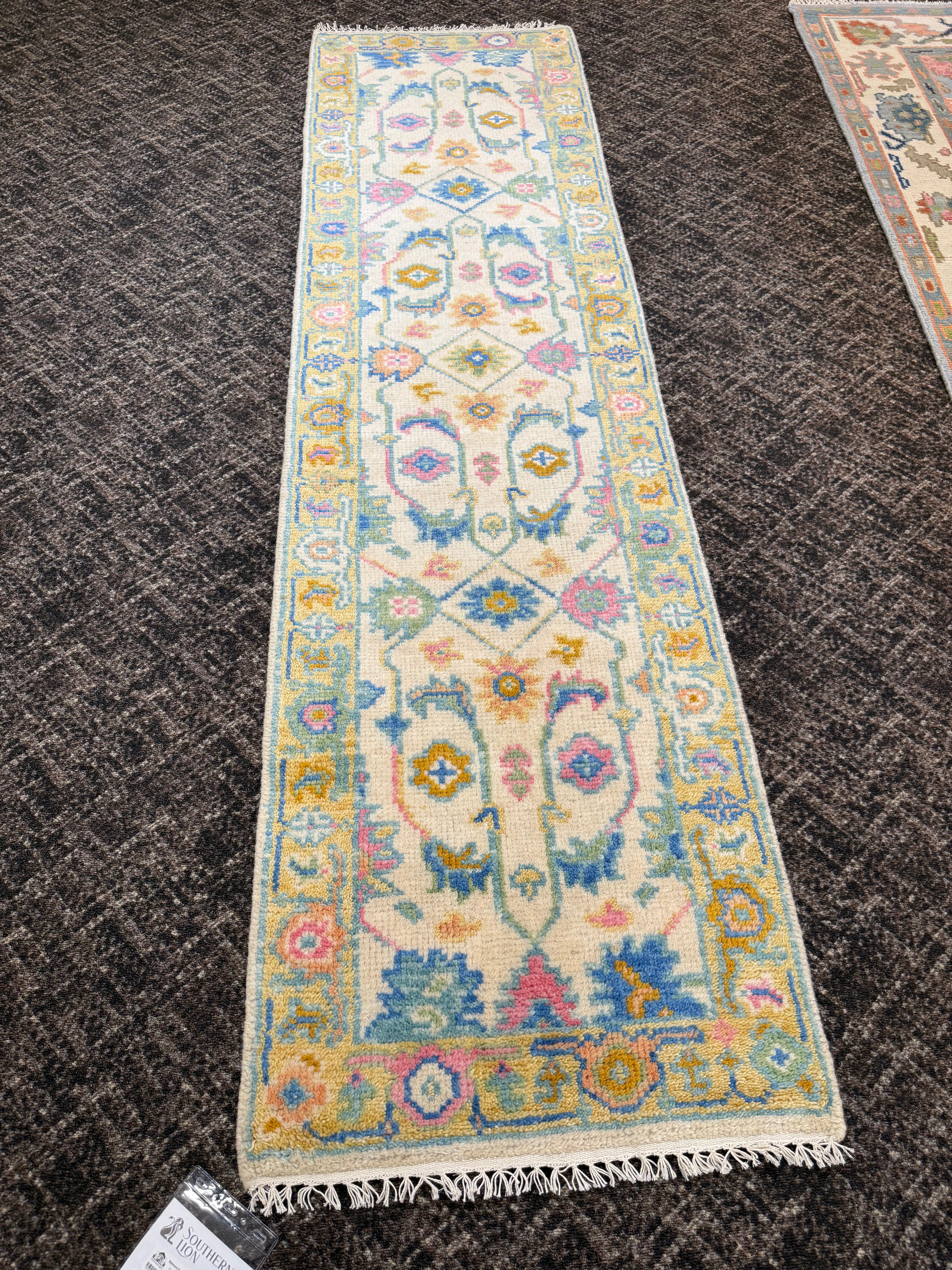 2’ x 8' Ft. Contemporary Turkish Oushak Bohemian Hand Knotted Wool Runner – BR2590