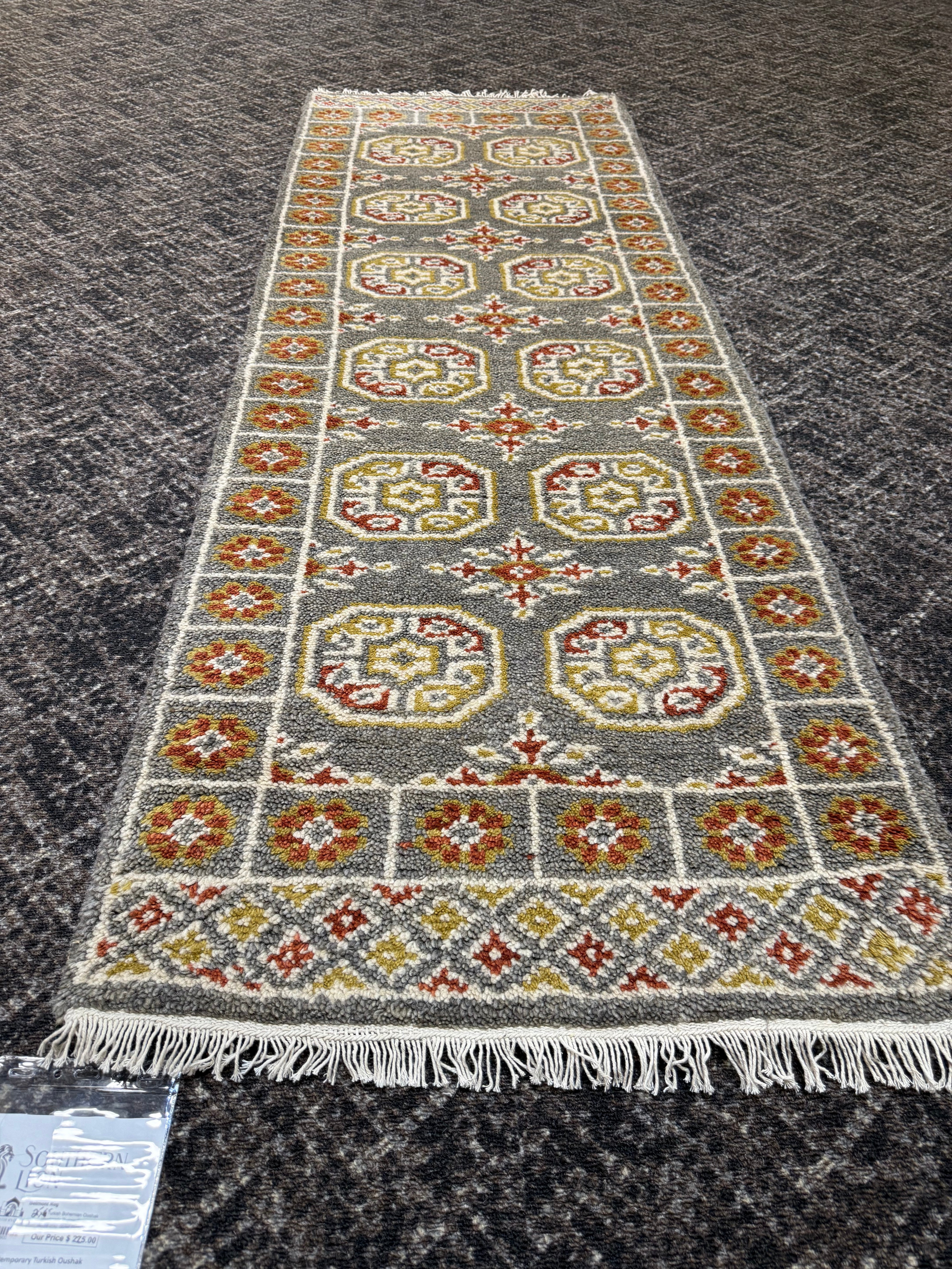 2’ x 6' Ft. Contemporary Turkish Oushak Bohemian Hand Knotted Wool Runner / Rug - BR2601