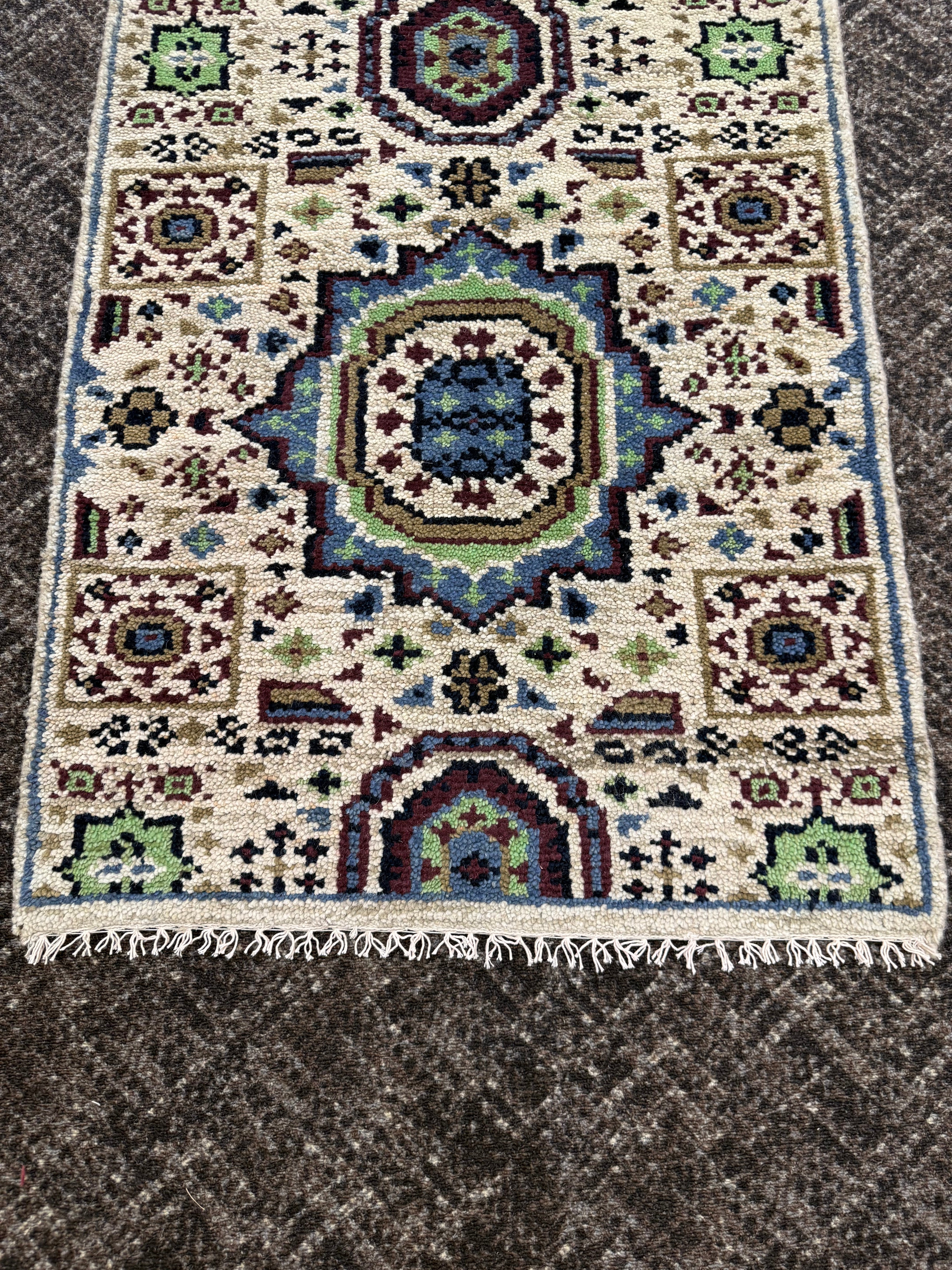 2.7’ x 8' Ft. Contemporary Turkish Oushak Bohemian Hand Knotted Wool Runner – BR2598