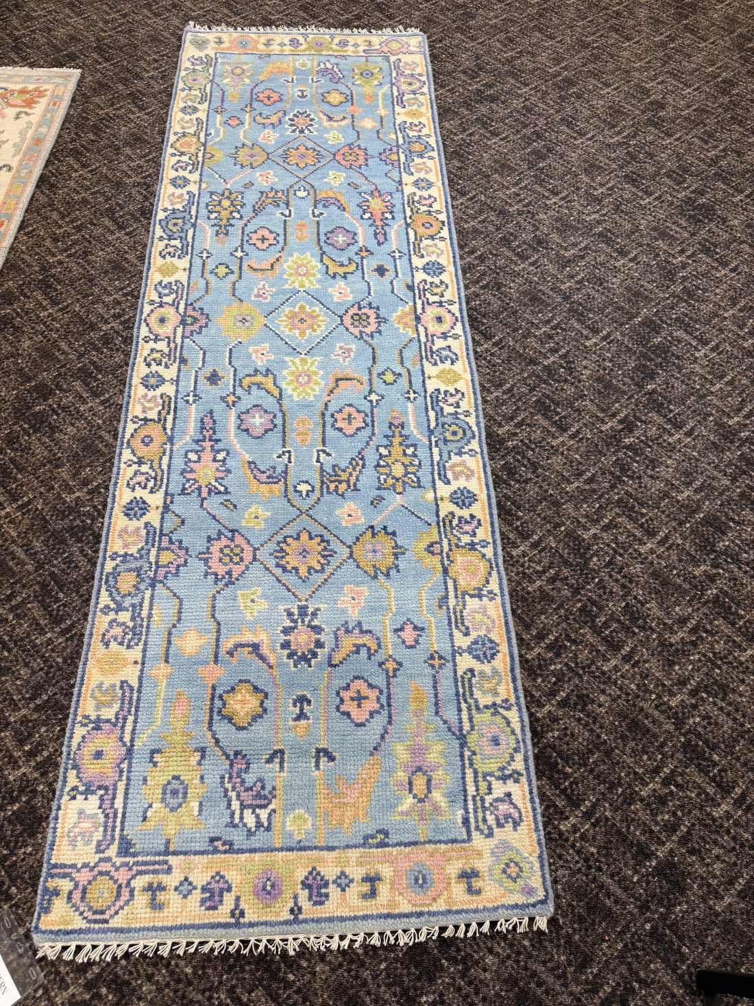 2.7’ x 8' Ft. Contemporary Turkish Oushak Bohemian Hand Knotted Wool Runner – BR2503