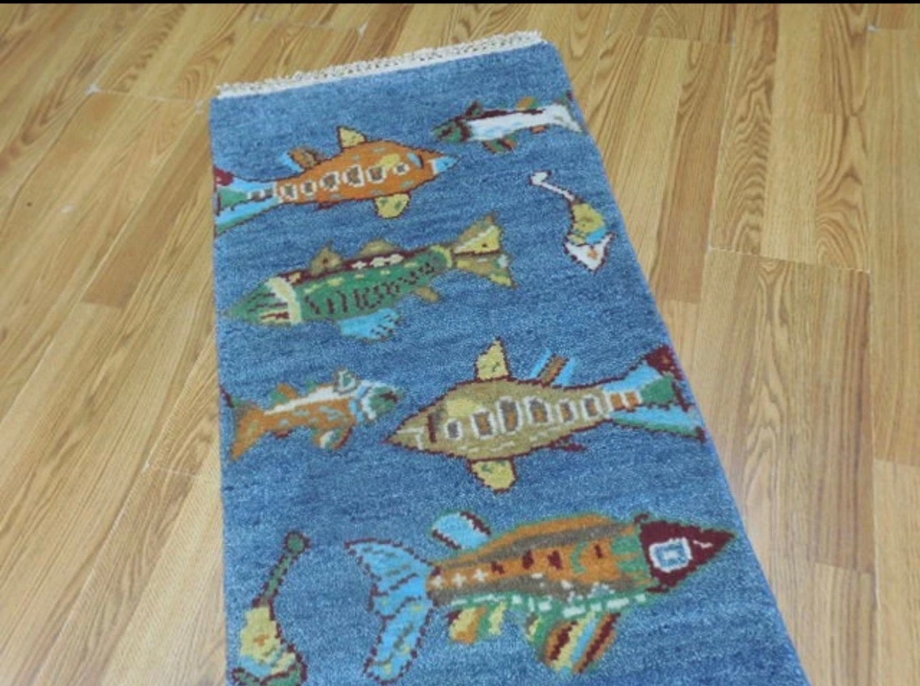2’ x 6' Ft. Contemporary Fish / Sea Design Turkish Oushak Bohemian Hand Knotted Wool Runner / Rug - BR2626